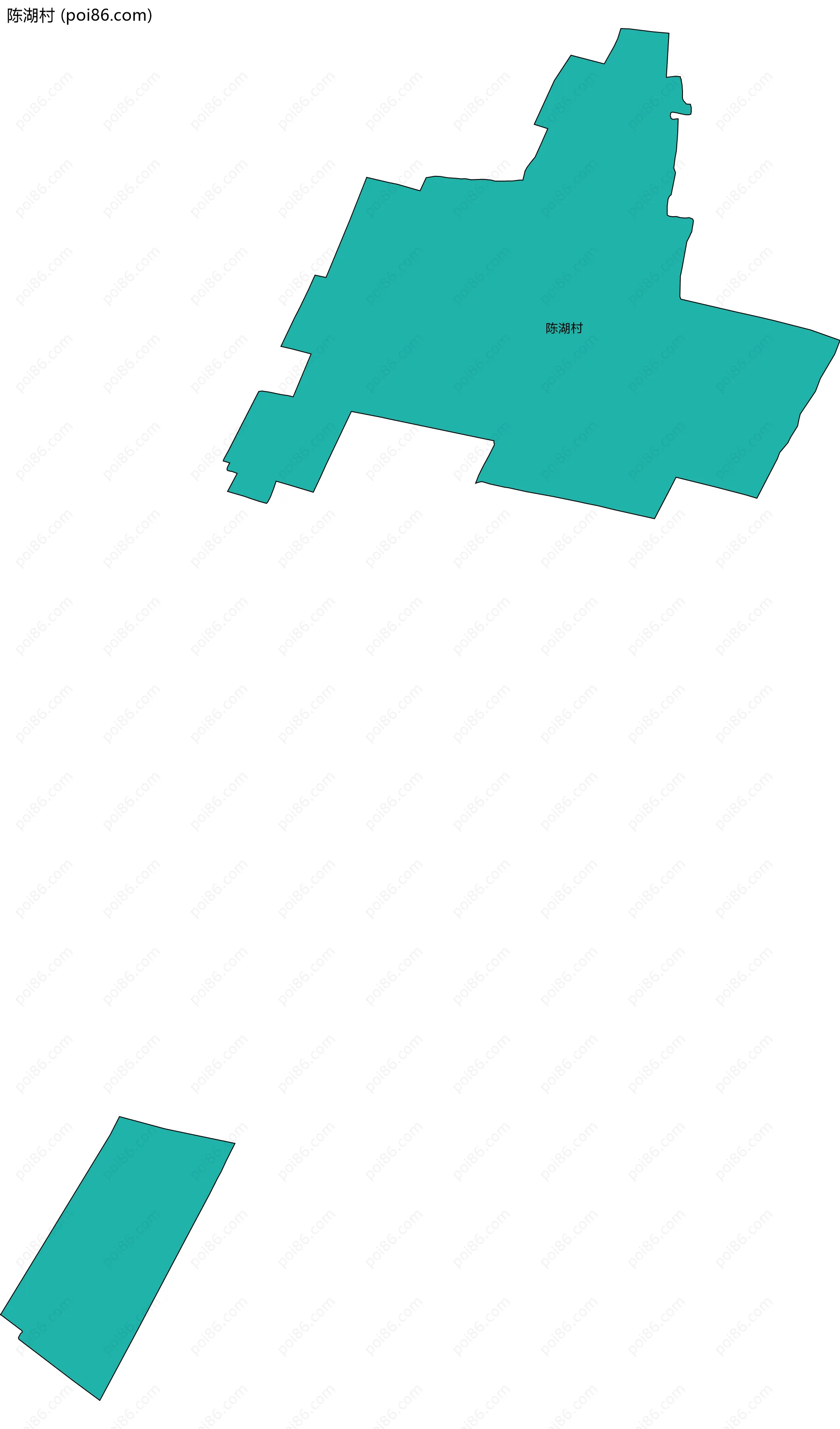 陈湖村边界地图