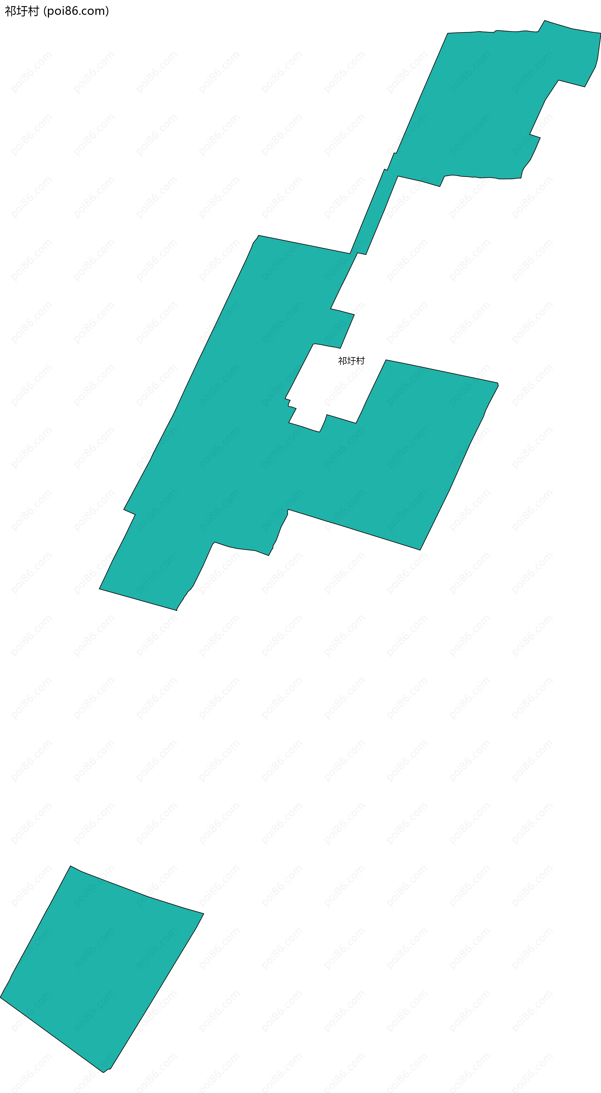 祁圩村边界地图