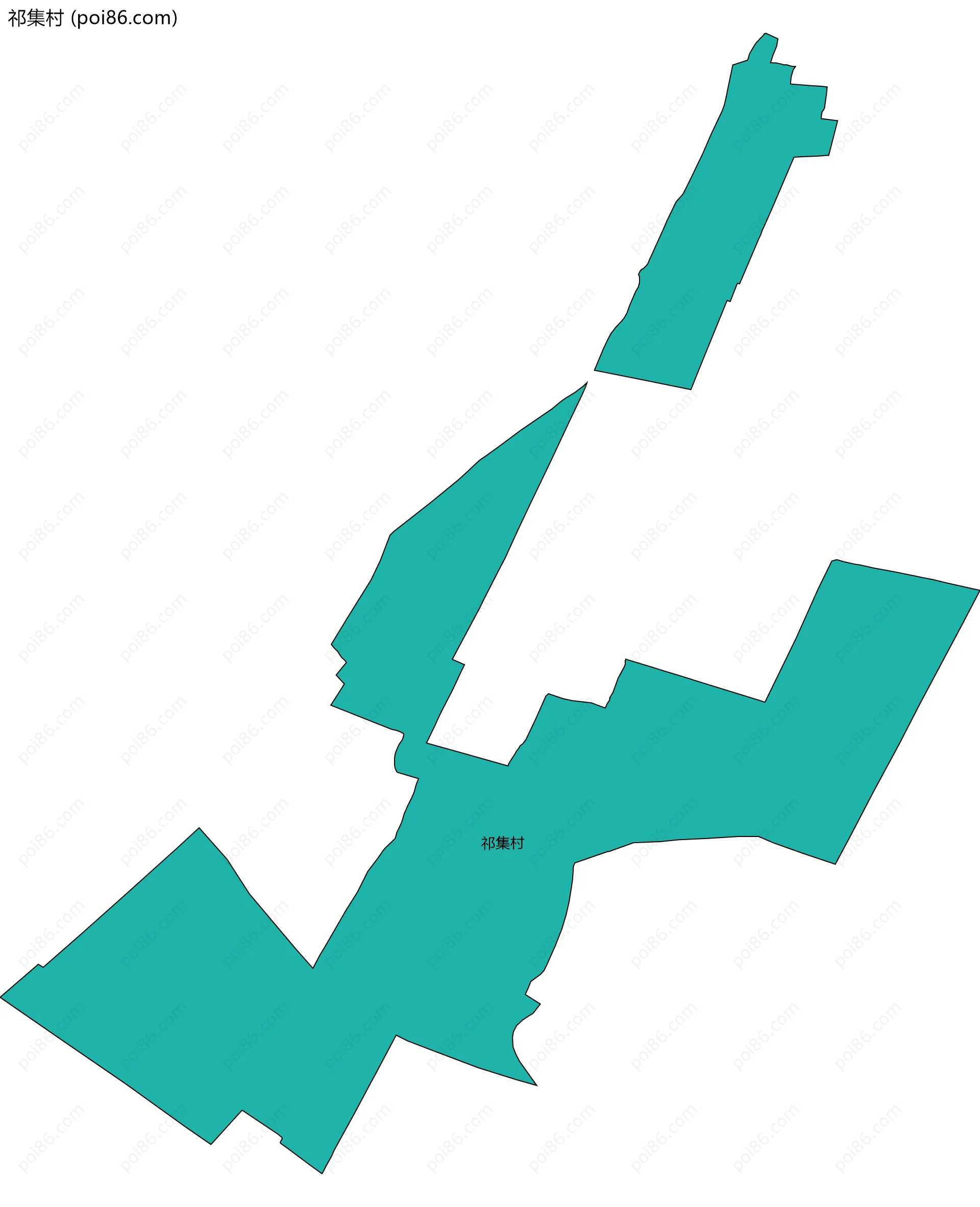 祁集村边界地图