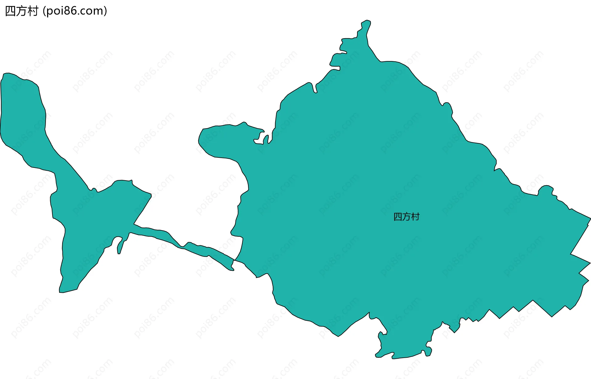 四方村边界地图