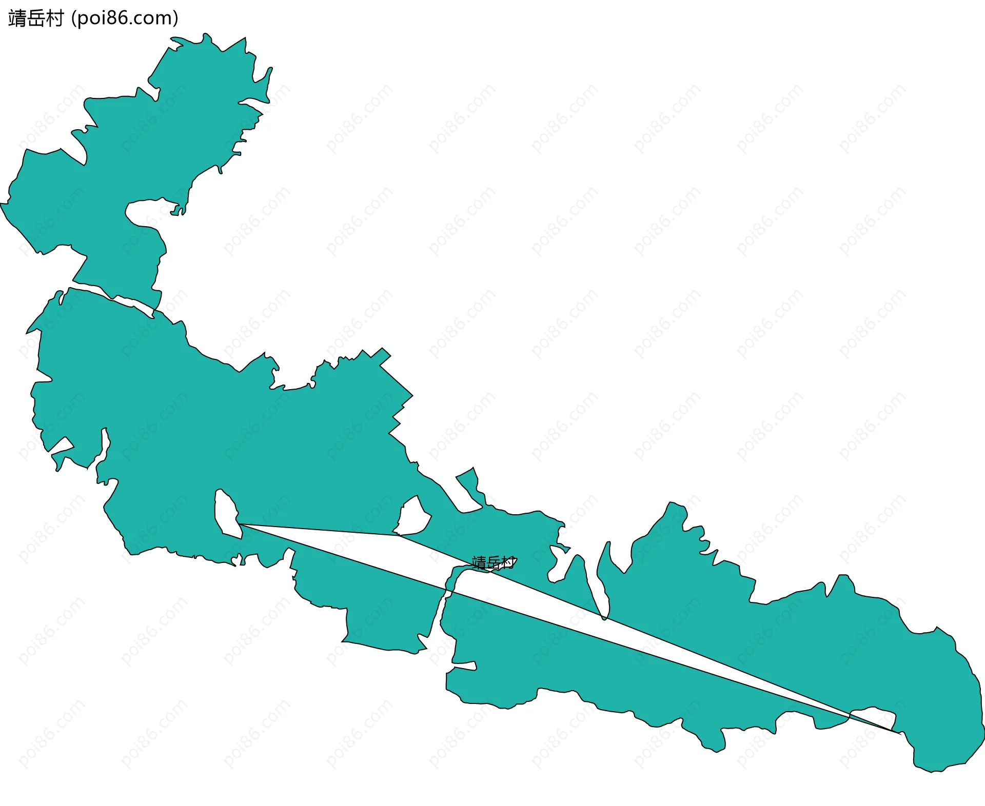 靖岳村边界地图