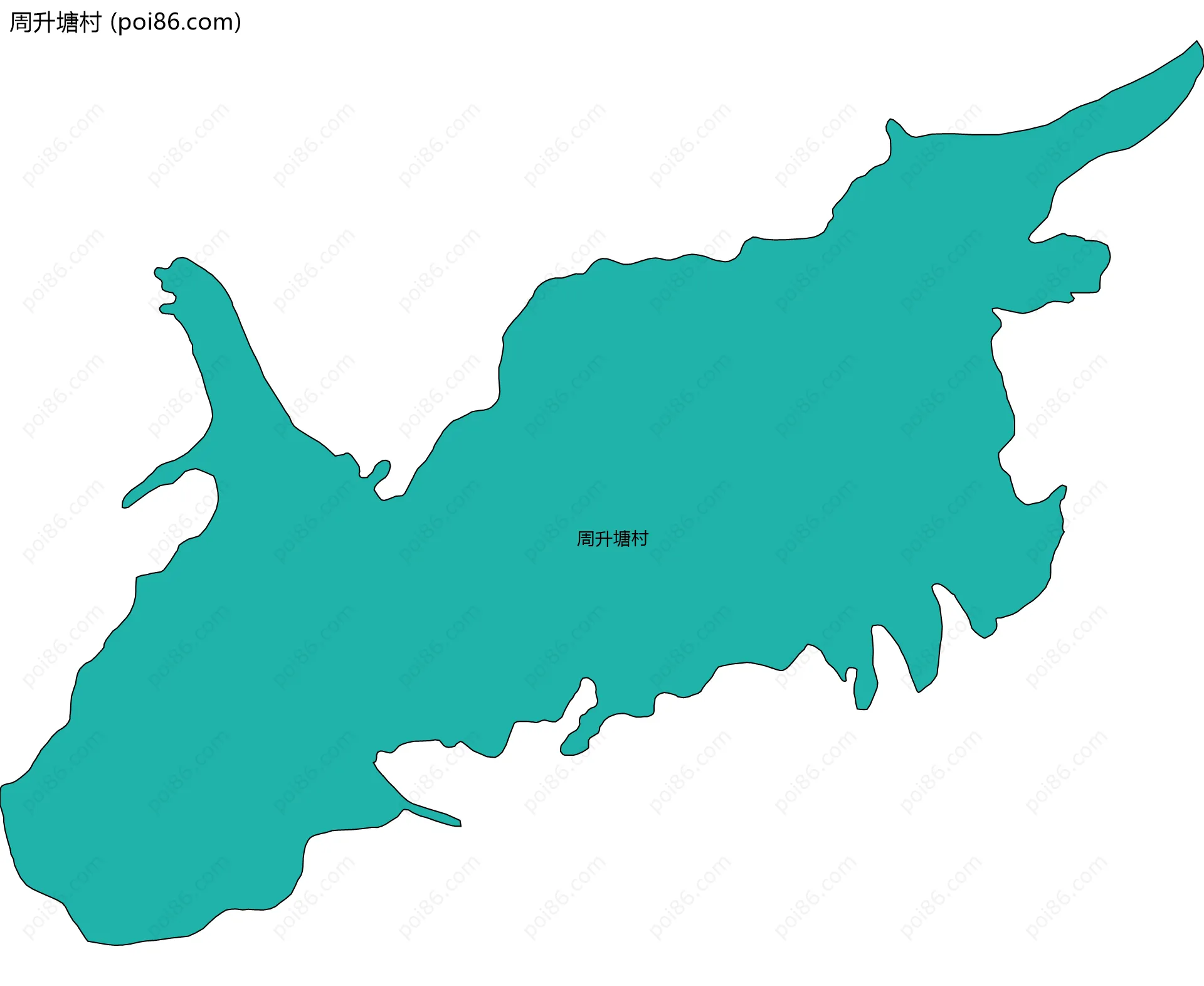 周升塘村边界地图