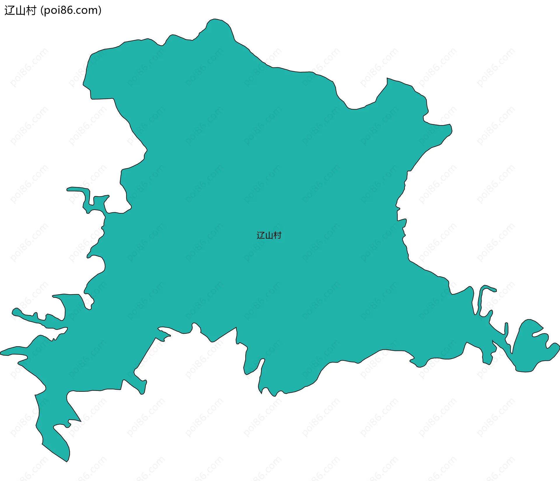 辽山村边界地图
