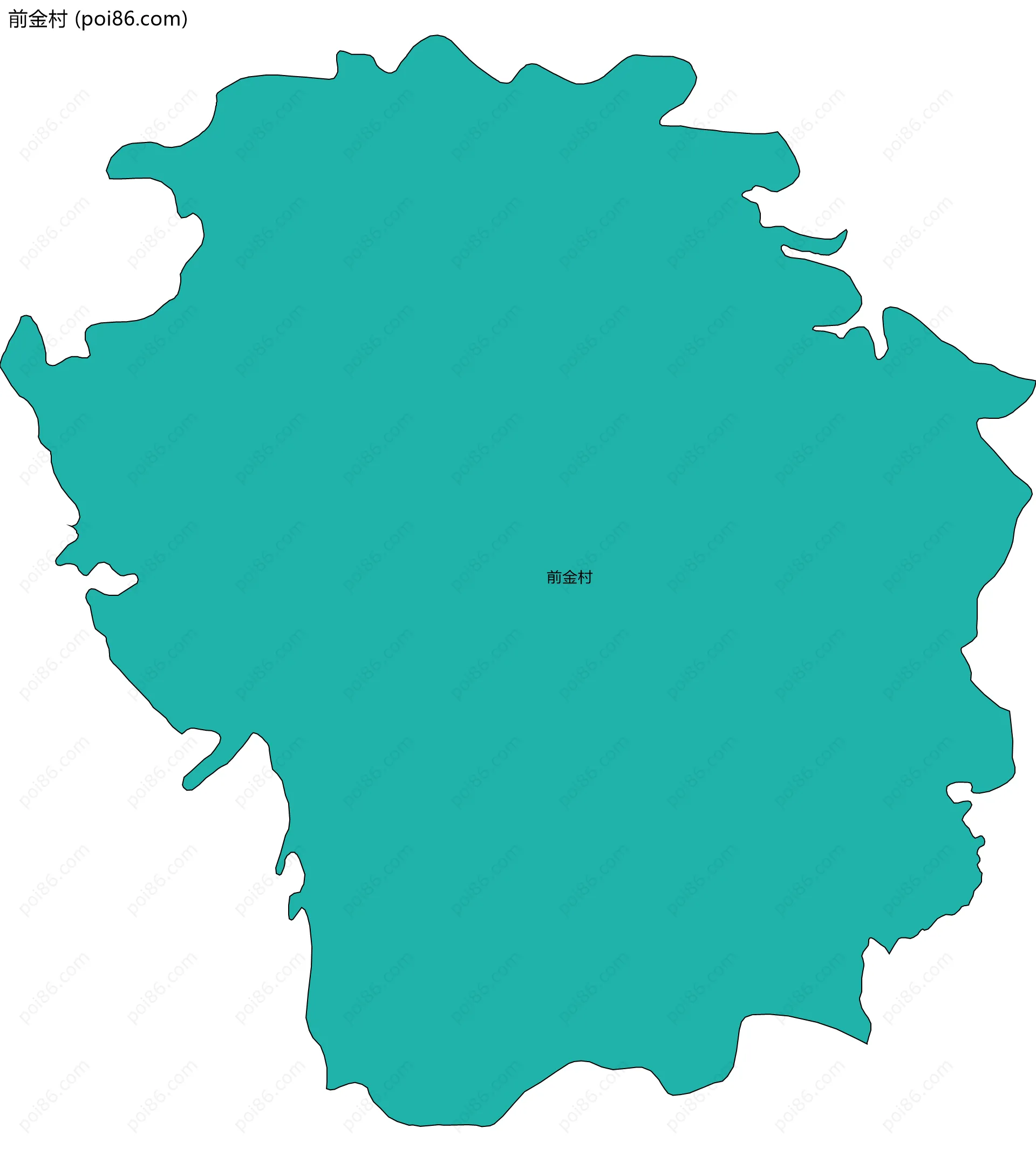 前金村边界地图