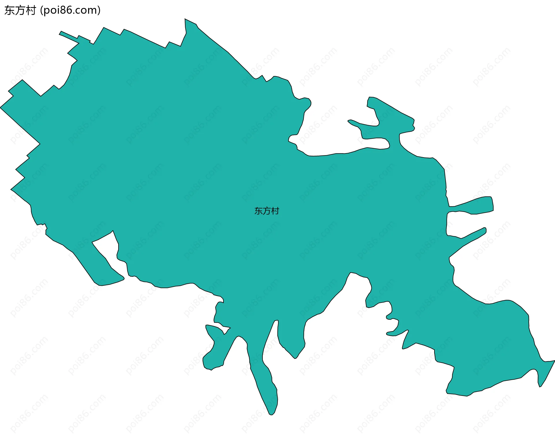 东方村边界地图