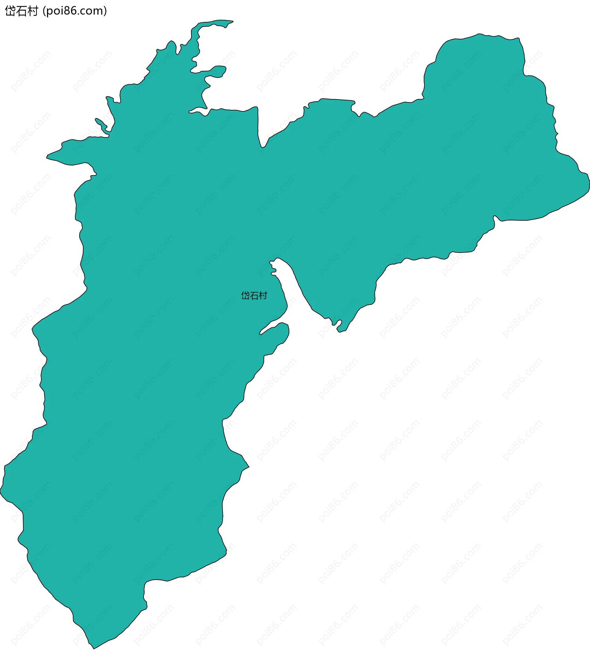 岱石村边界地图