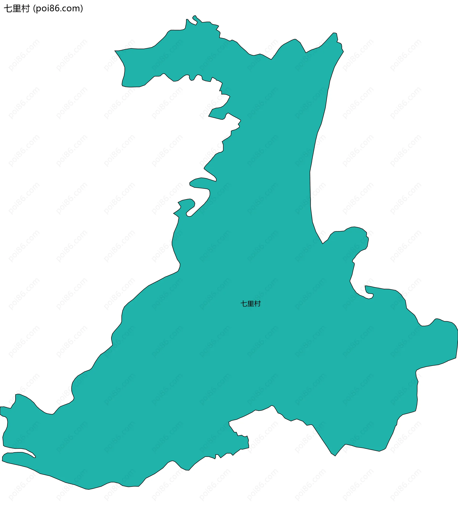 七里村边界地图
