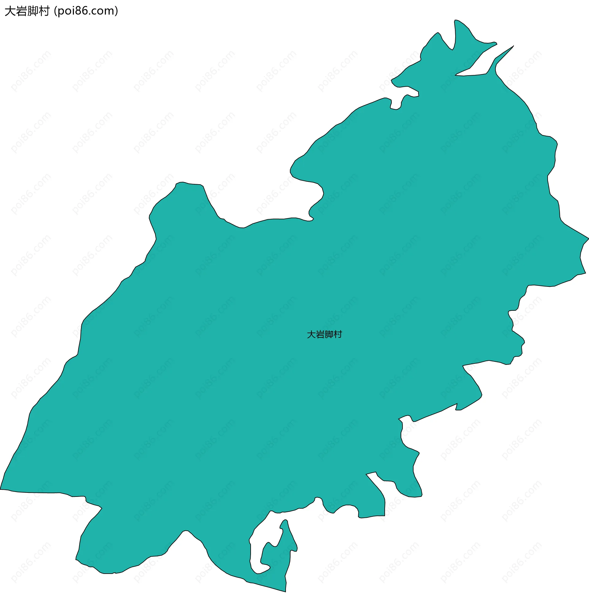 大岩脚村边界地图