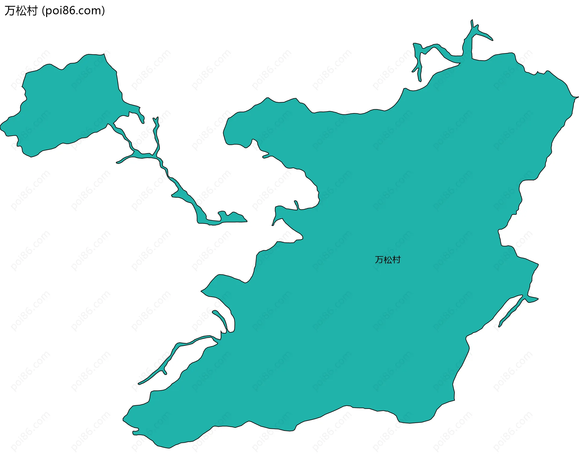 万松村边界地图