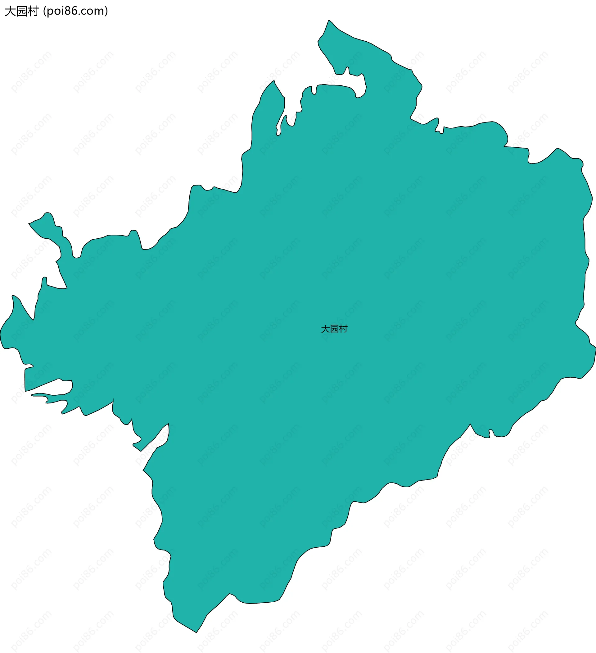 大园村边界地图