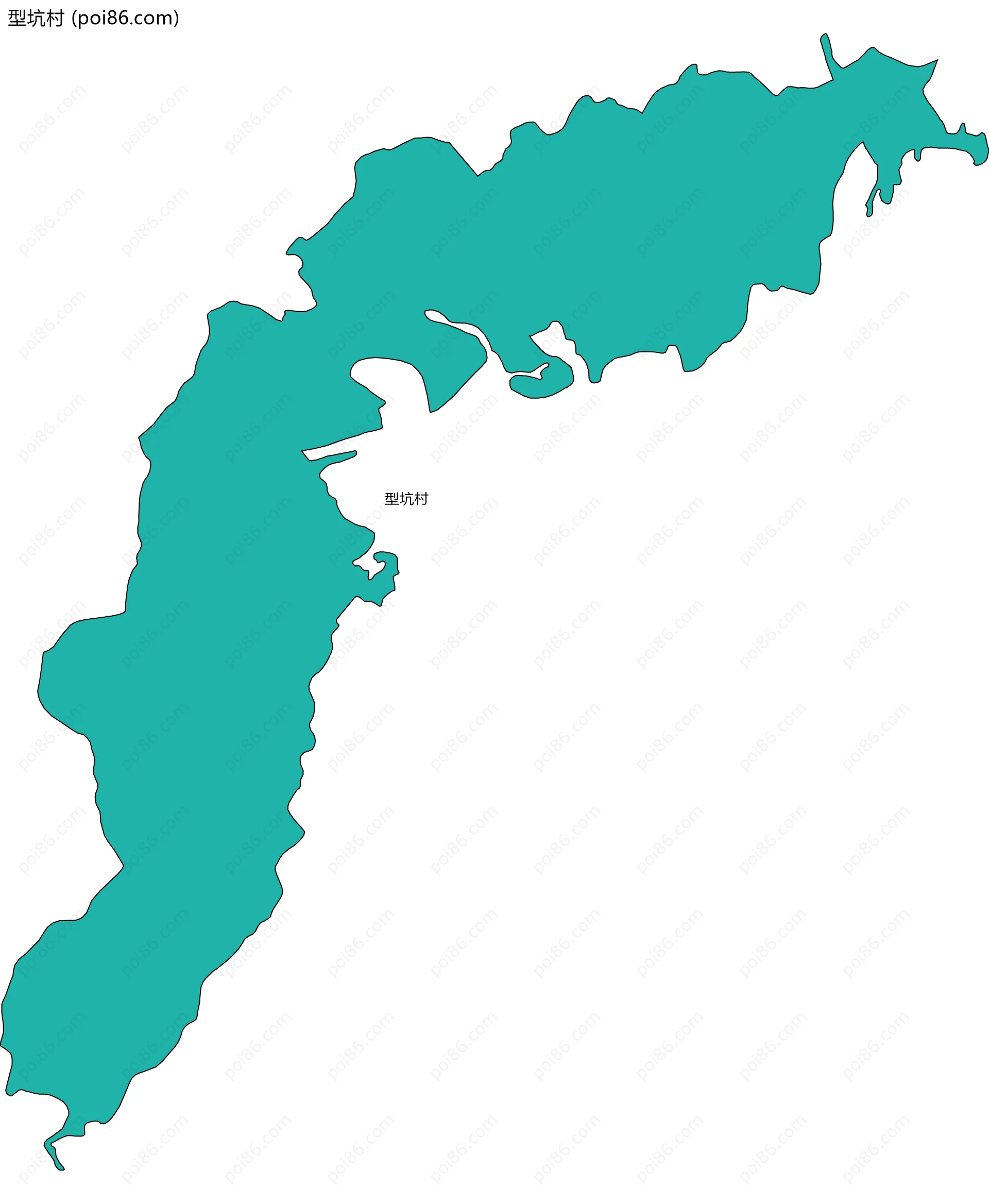 型坑村边界地图