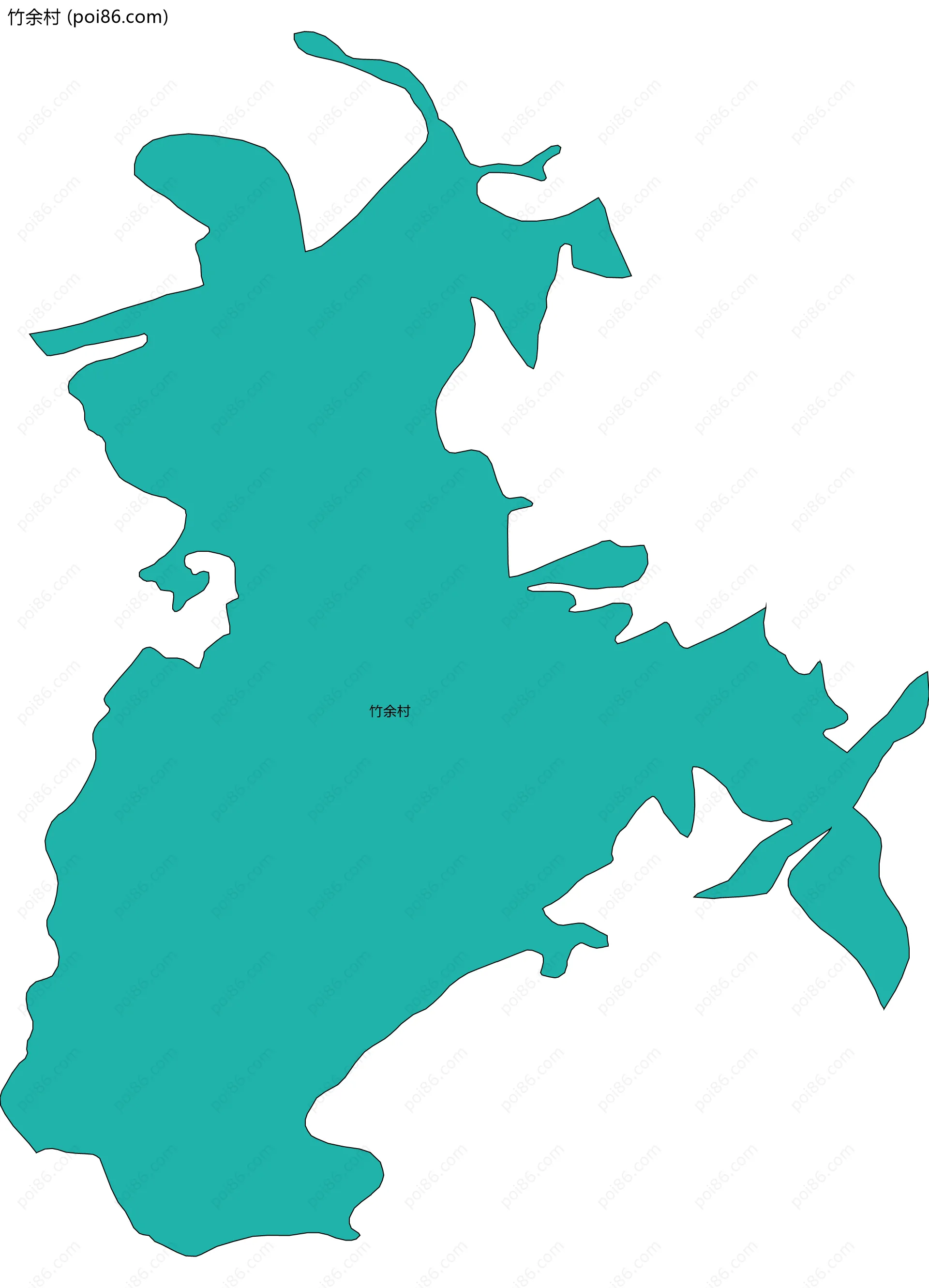 竹余村边界地图