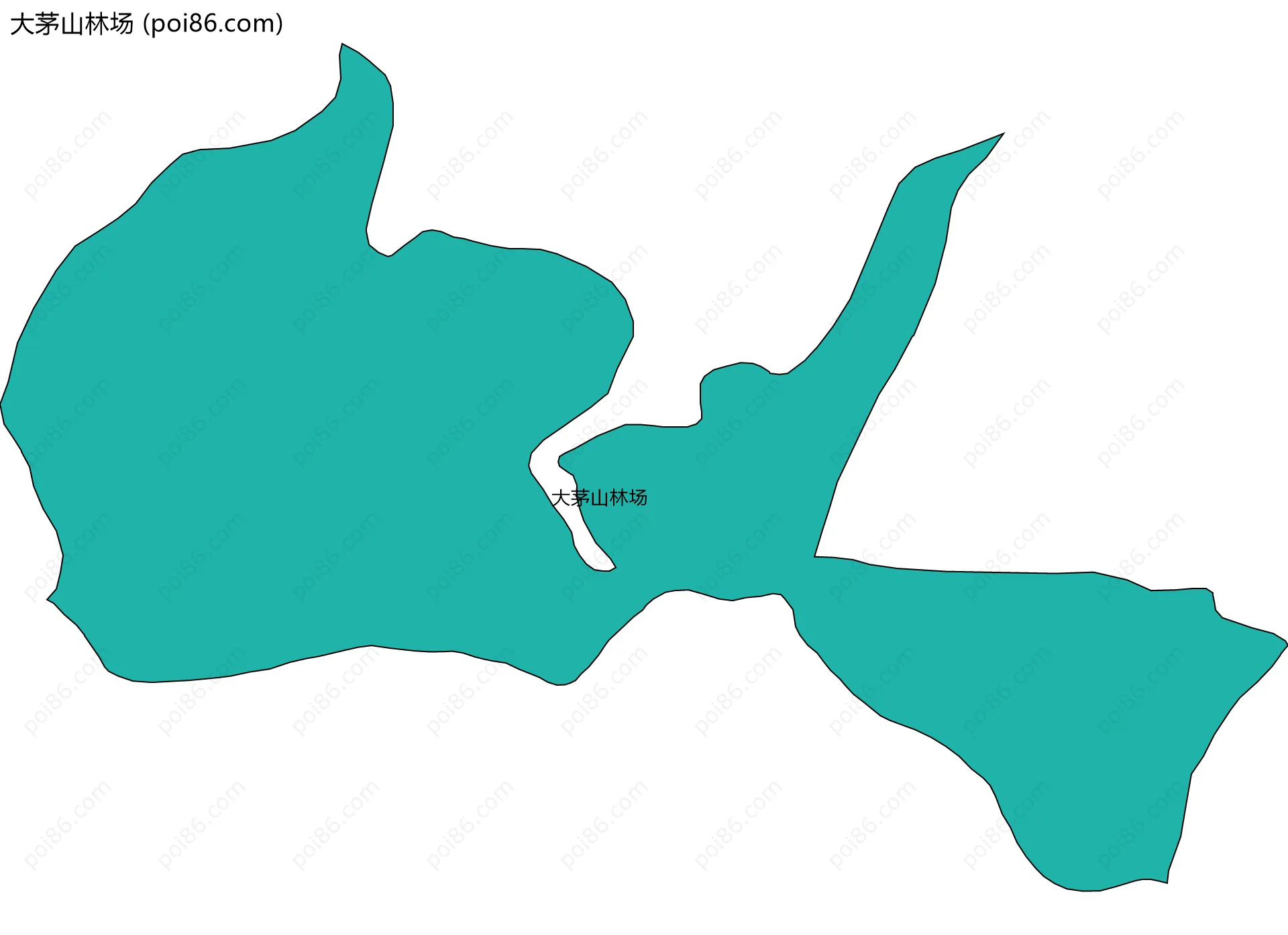 大茅山林场边界地图