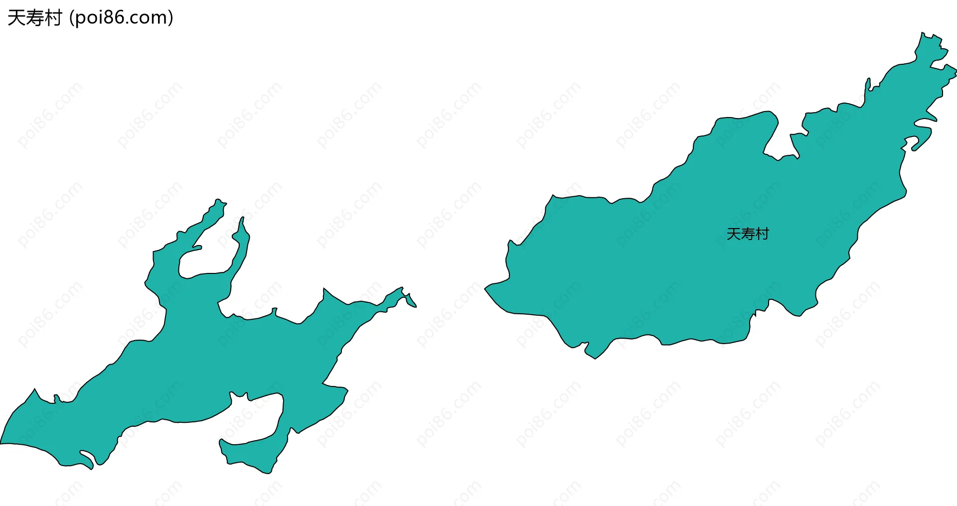 天寿村边界地图