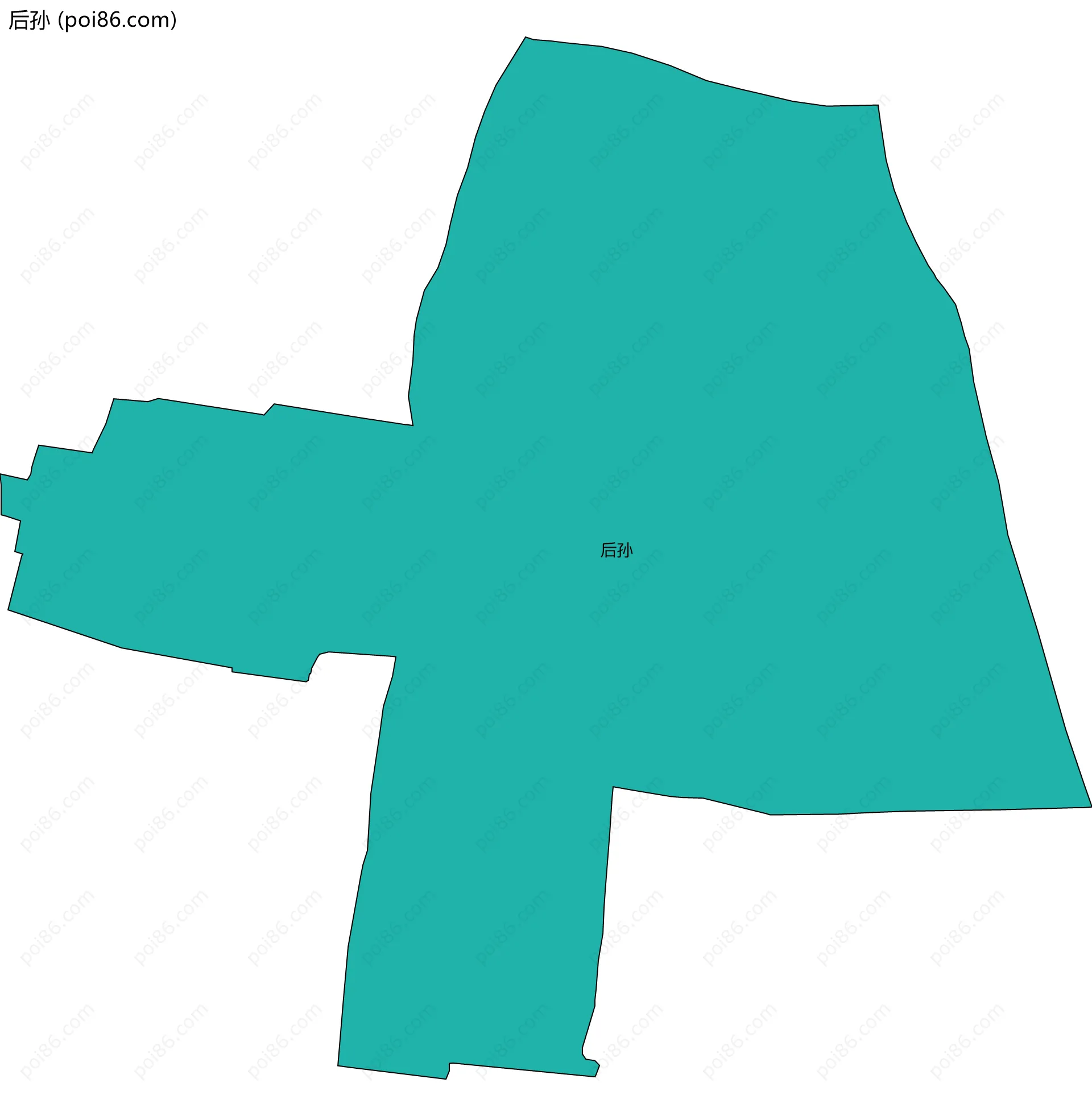 后孙边界地图