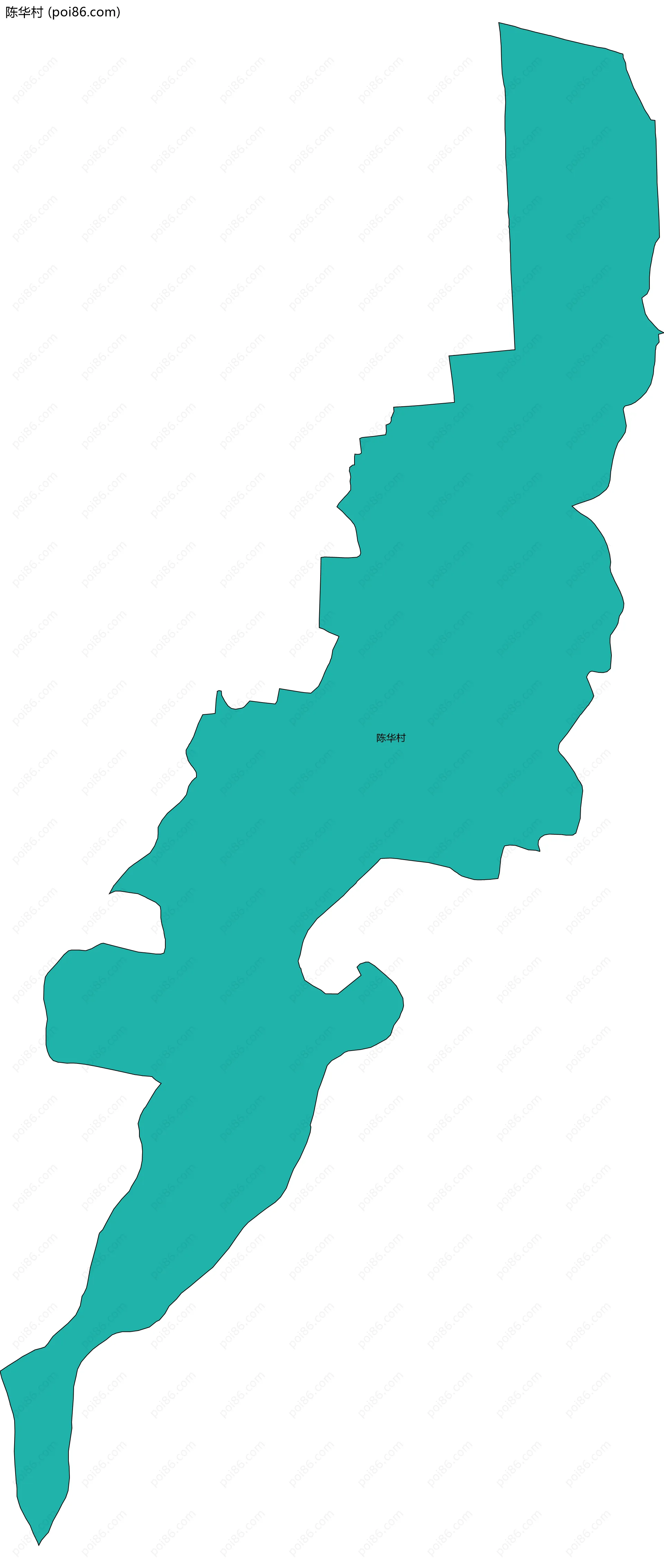 陈华村边界地图