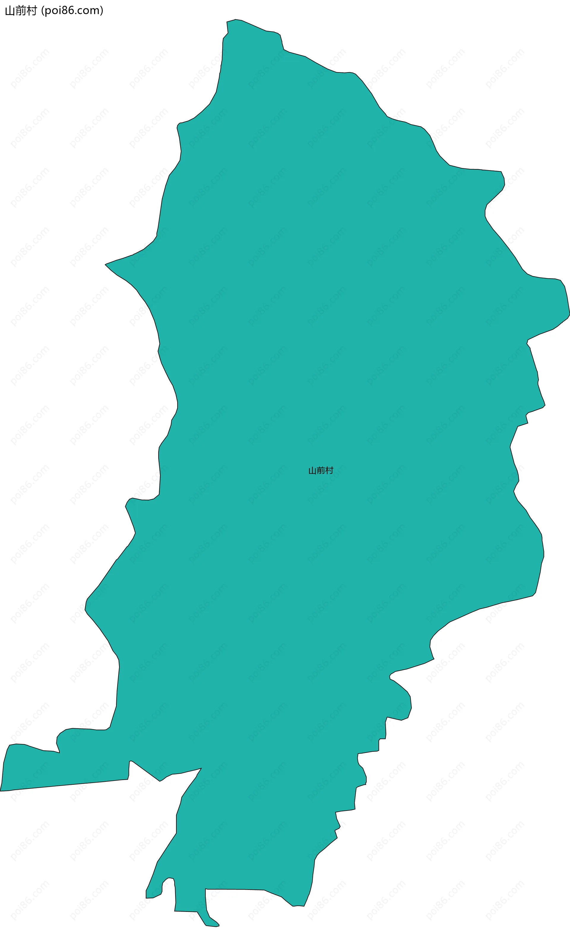 山前村边界地图