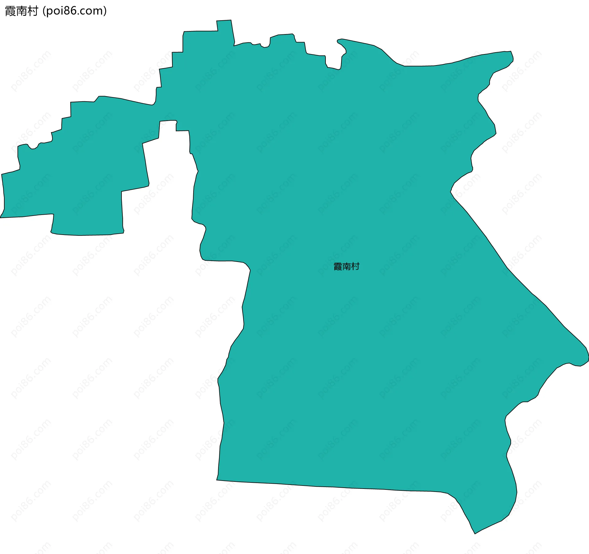 霞南村边界地图