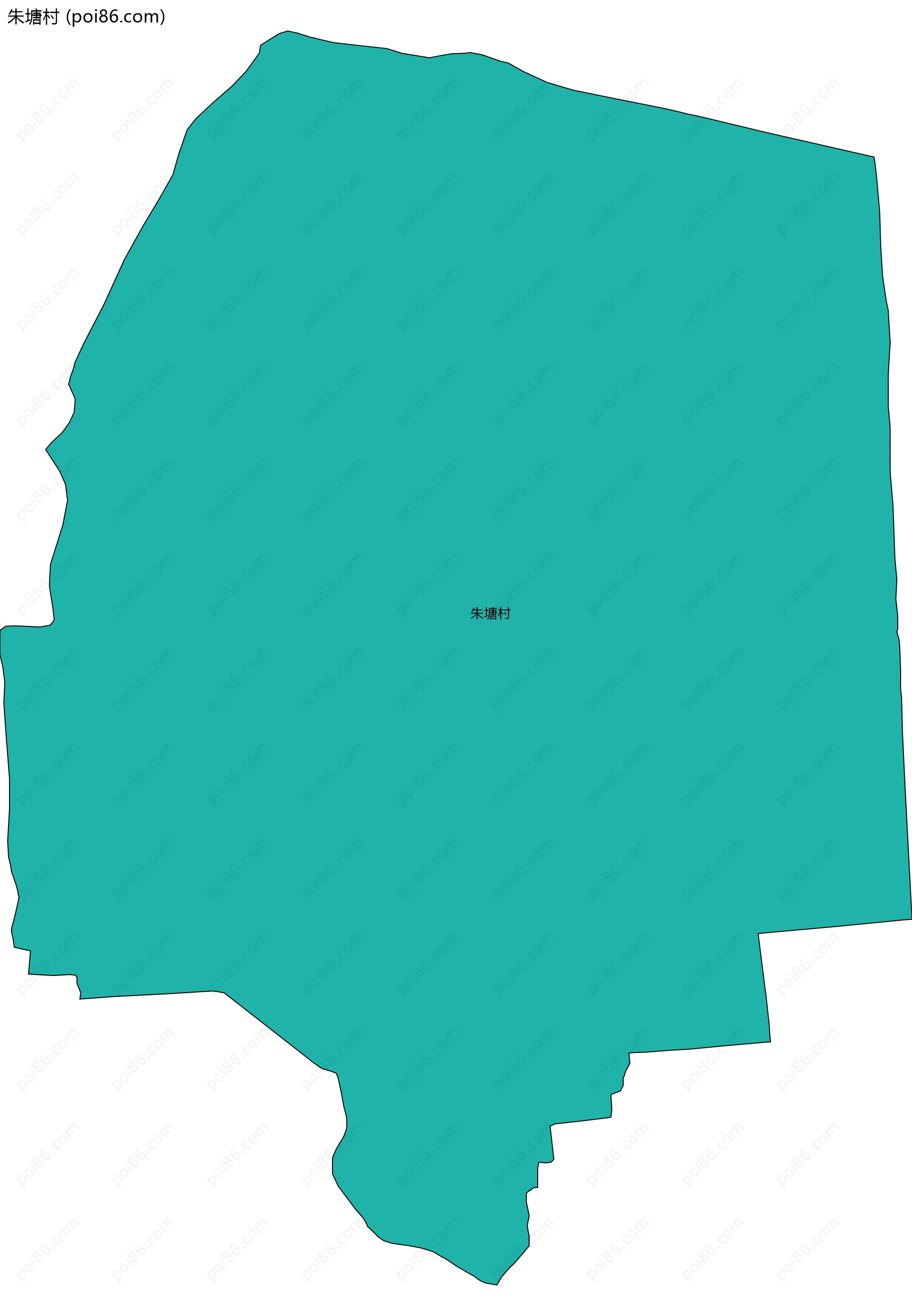 朱塘村边界地图