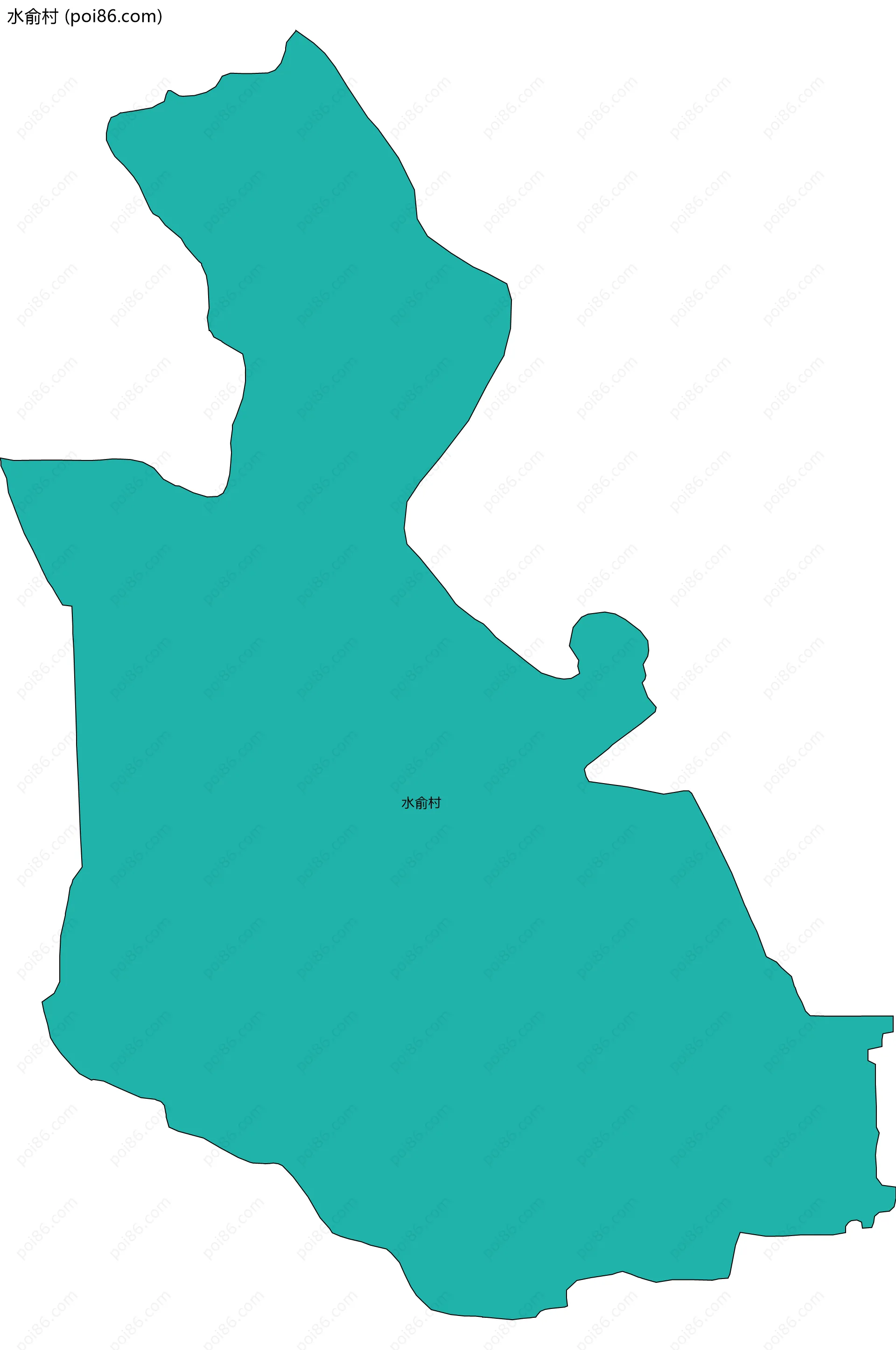 水俞村边界地图