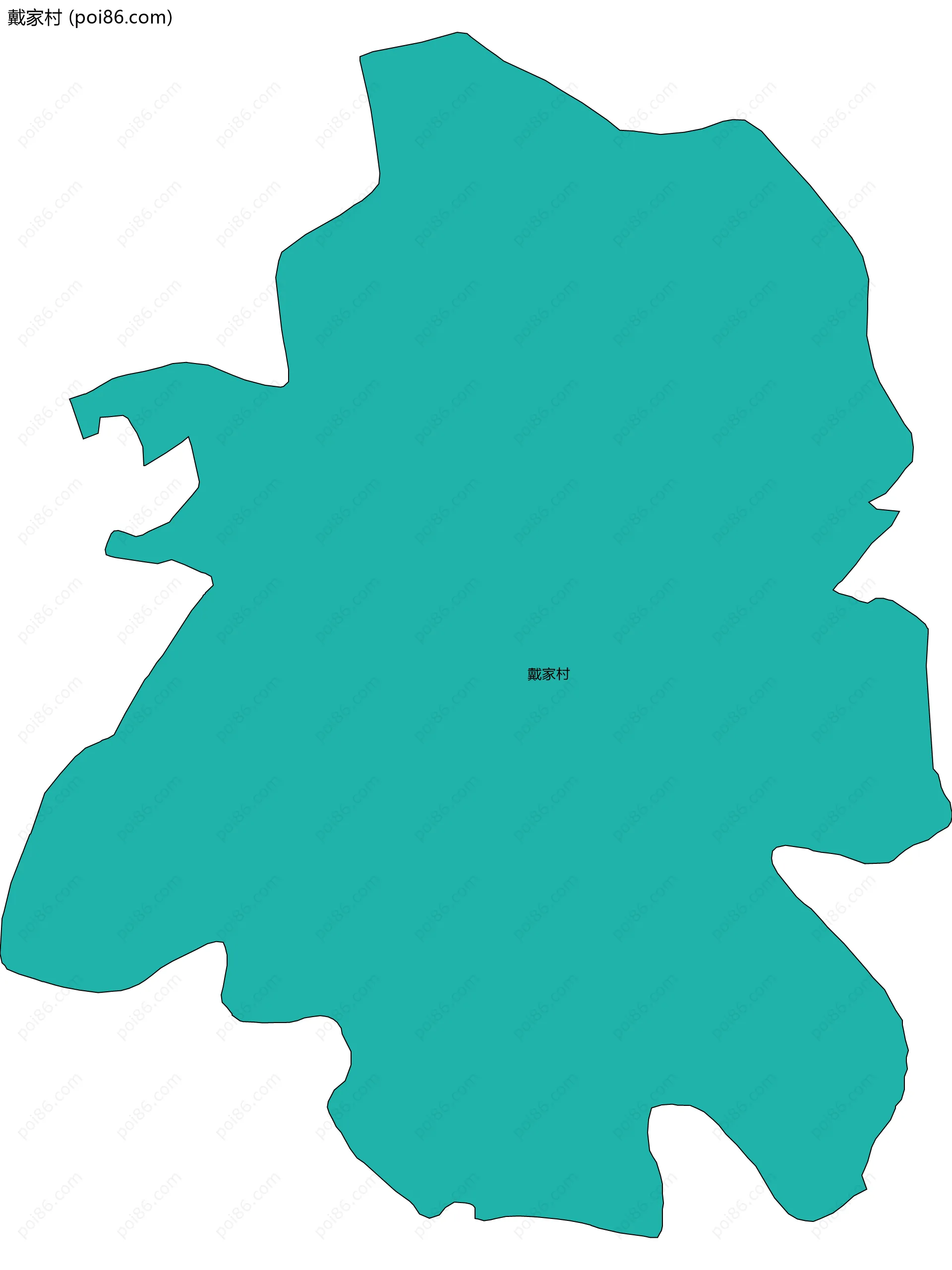 戴家村边界地图