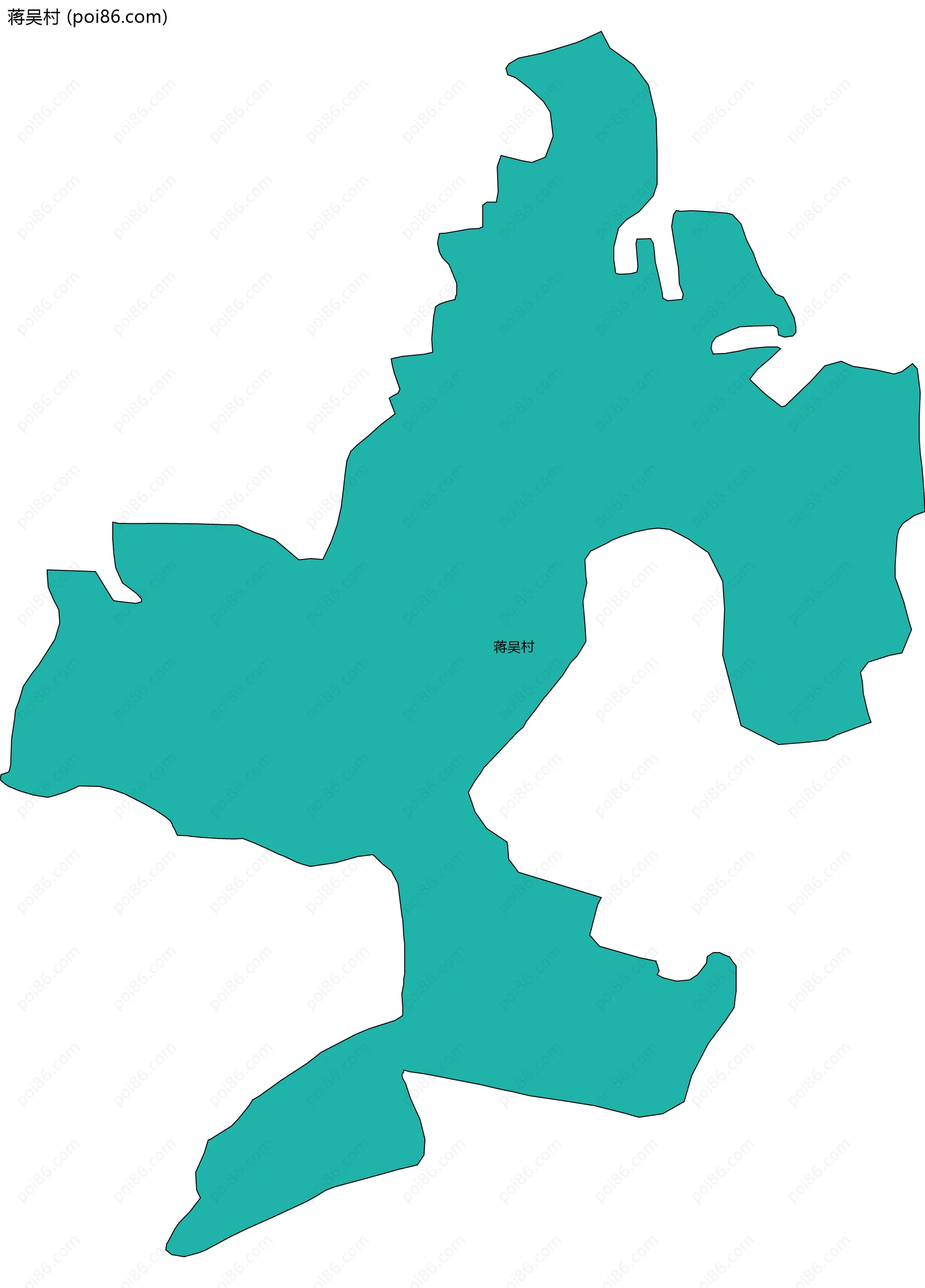 蒋吴村边界地图