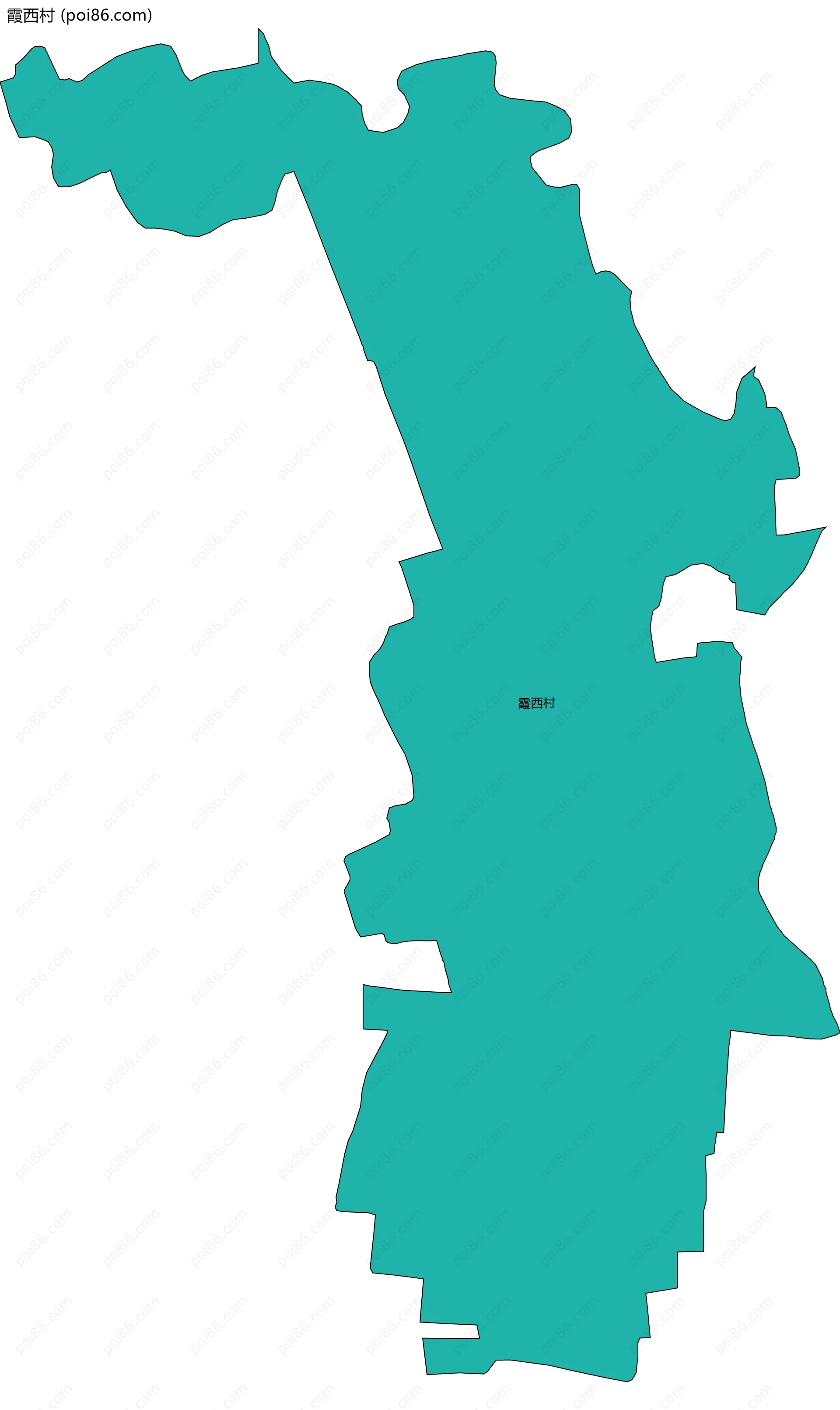 霞西村边界地图