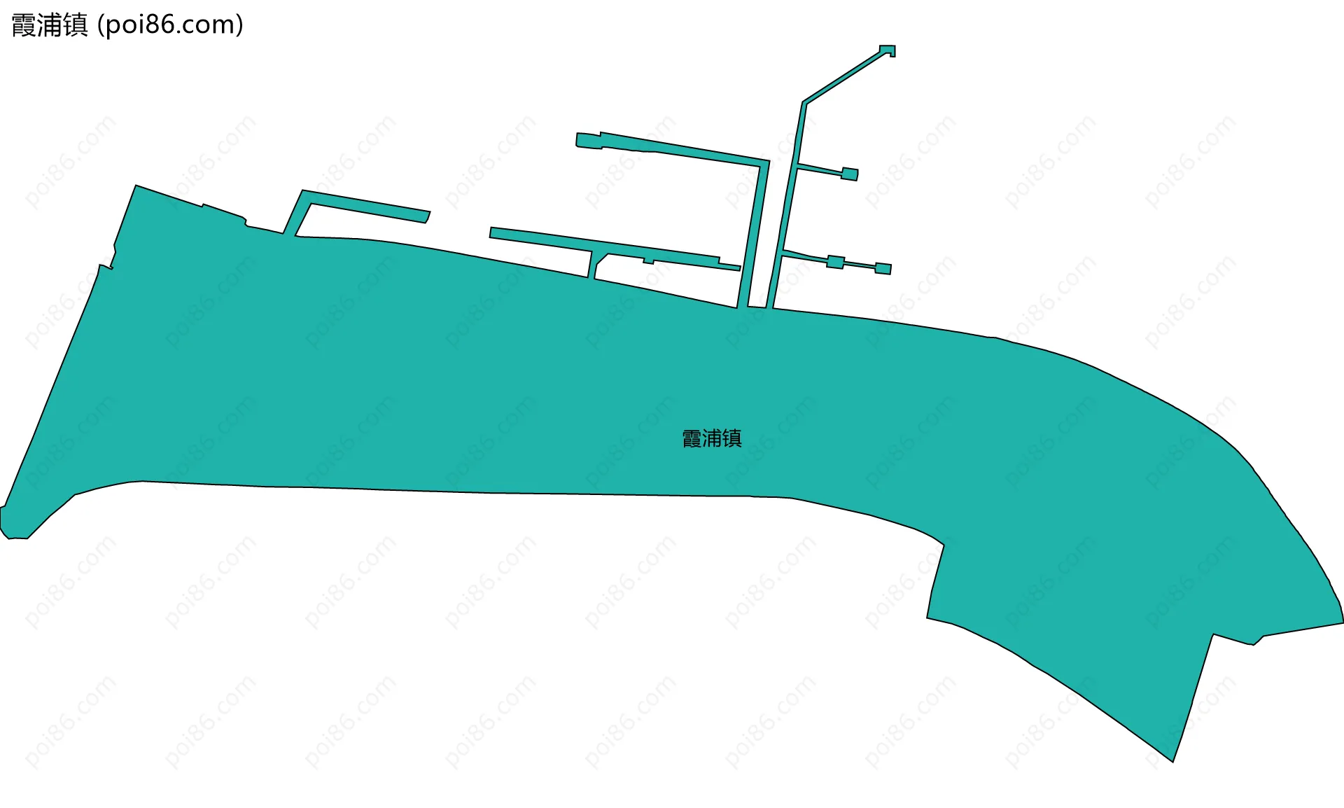 霞浦镇边界地图