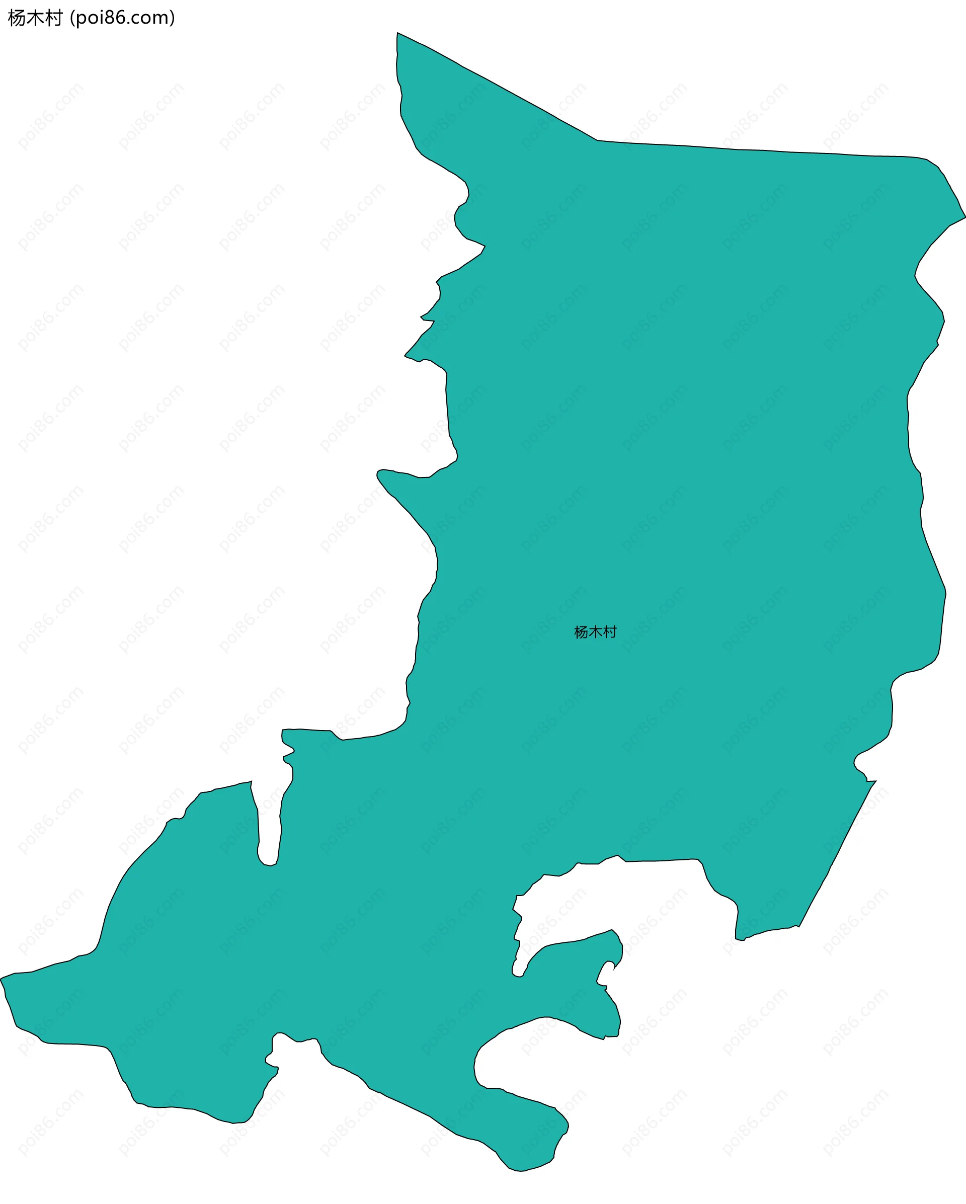 杨木村边界地图