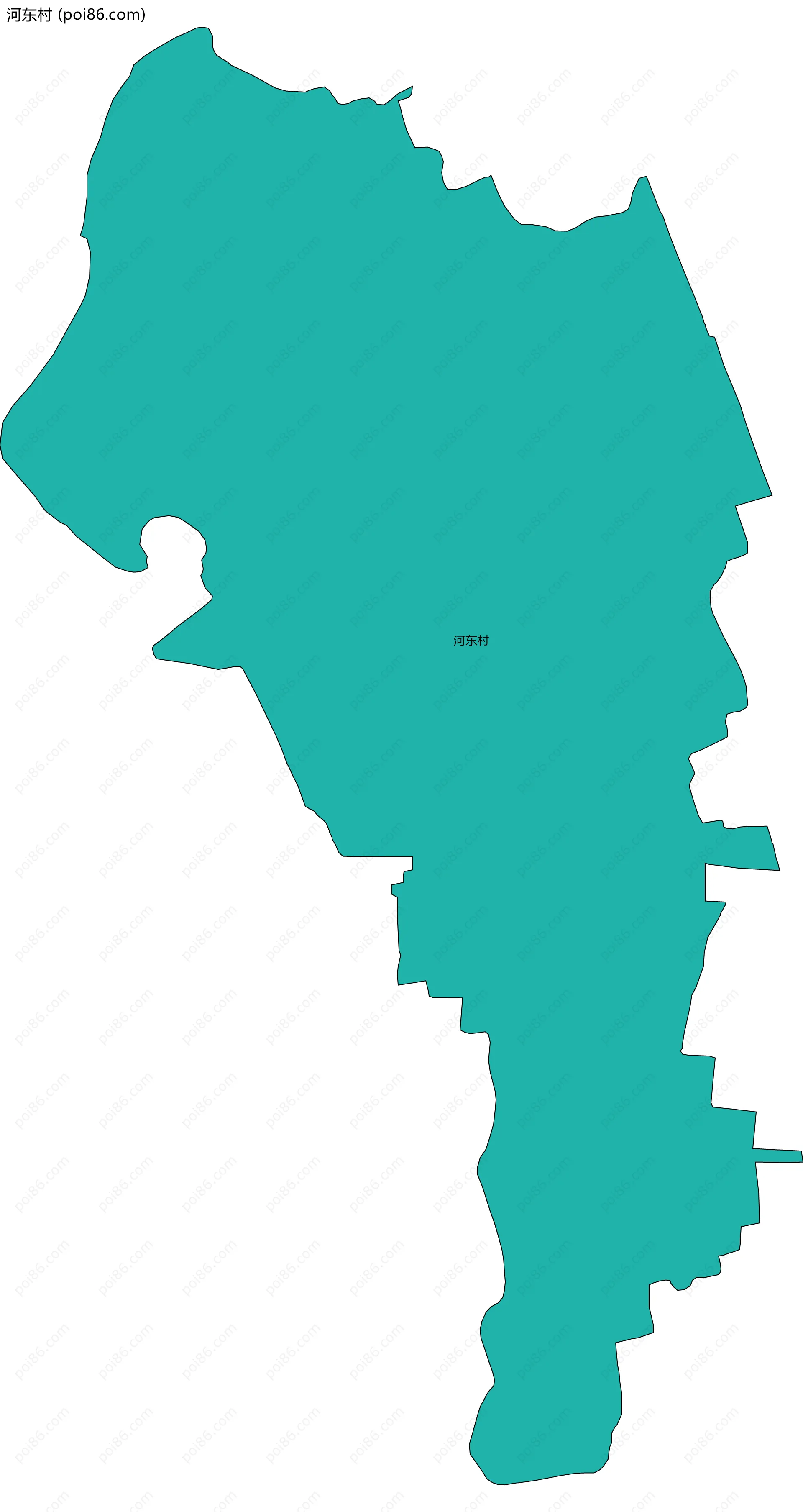 河东村边界地图