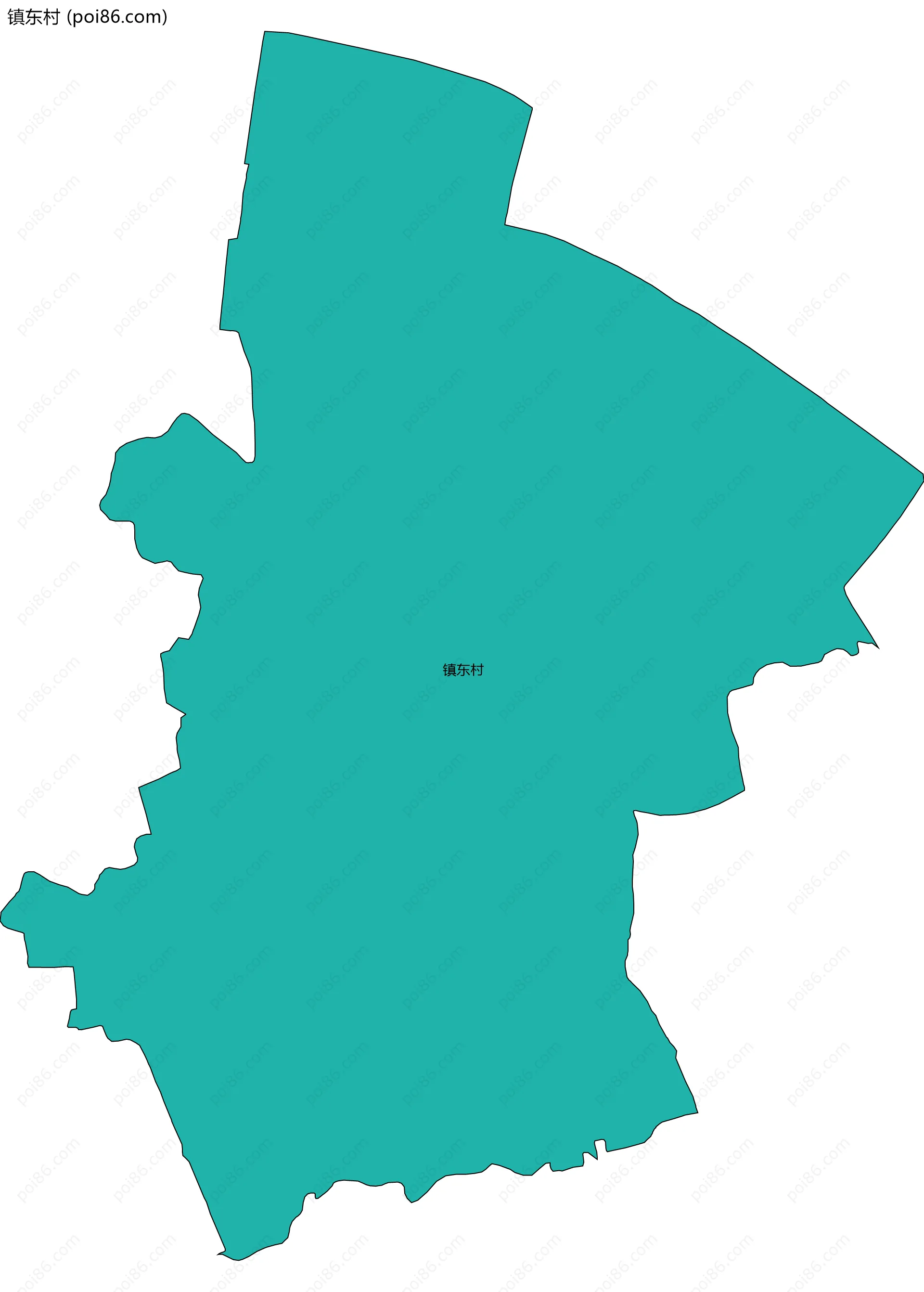 镇东村边界地图