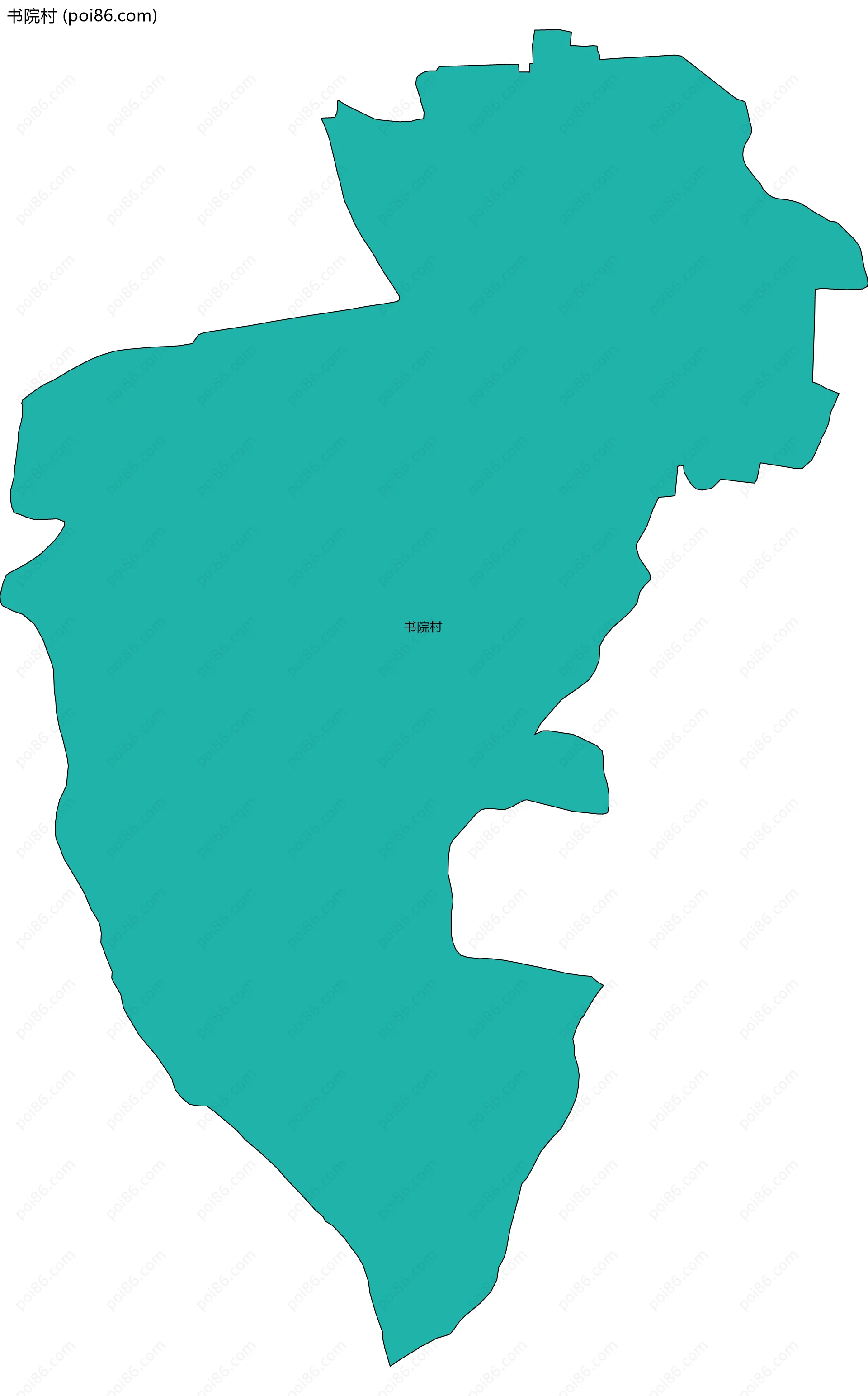 书院村边界地图