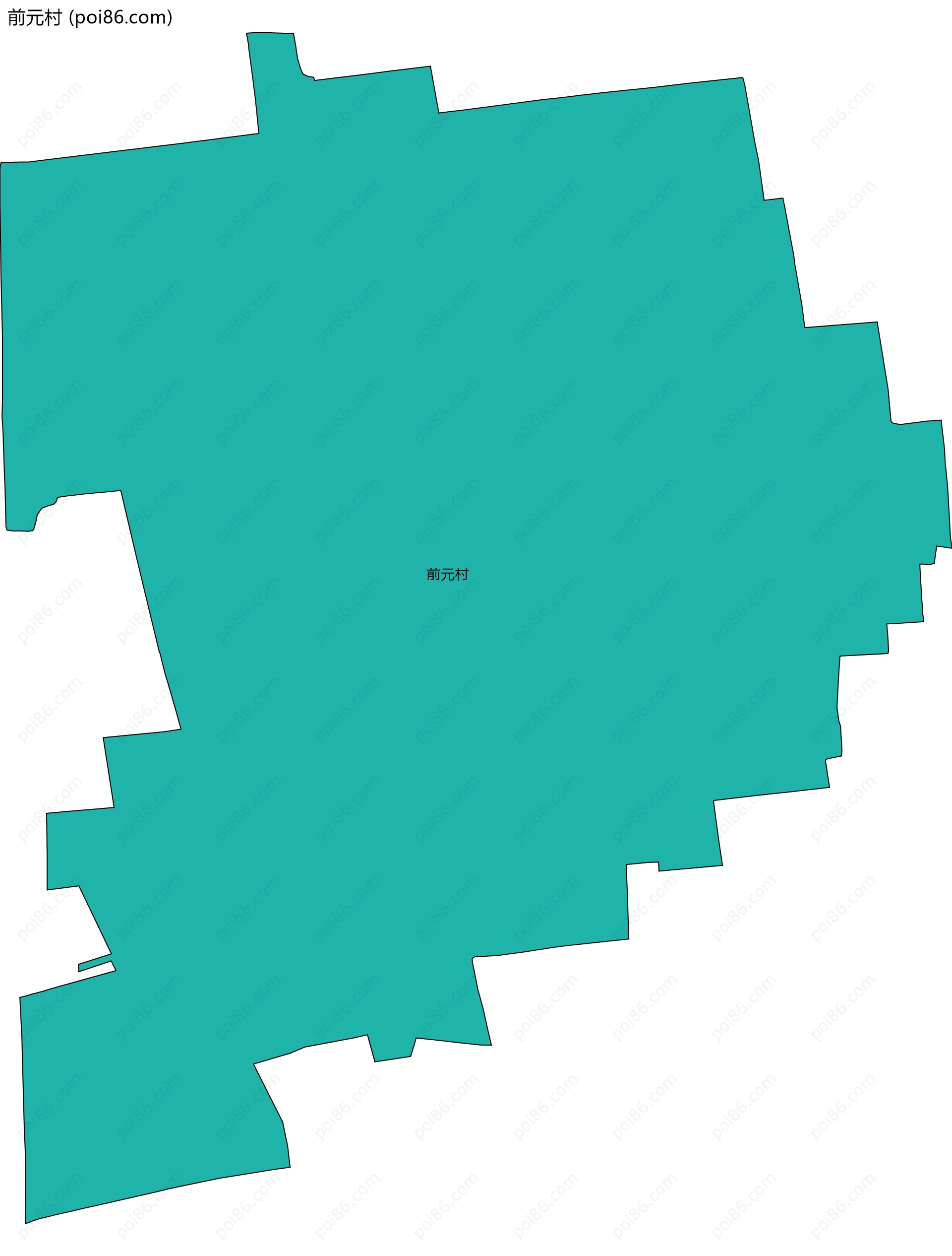 前元村边界地图