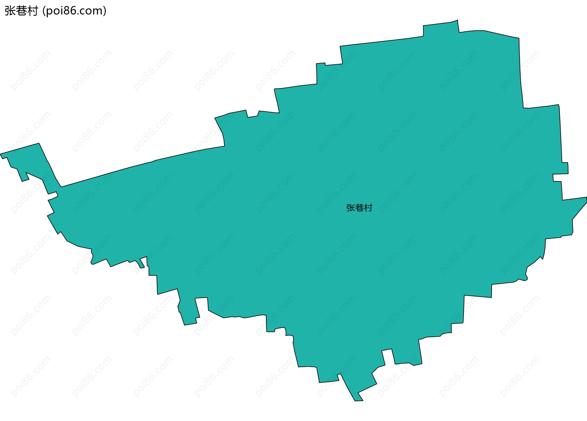 张巷村边界地图