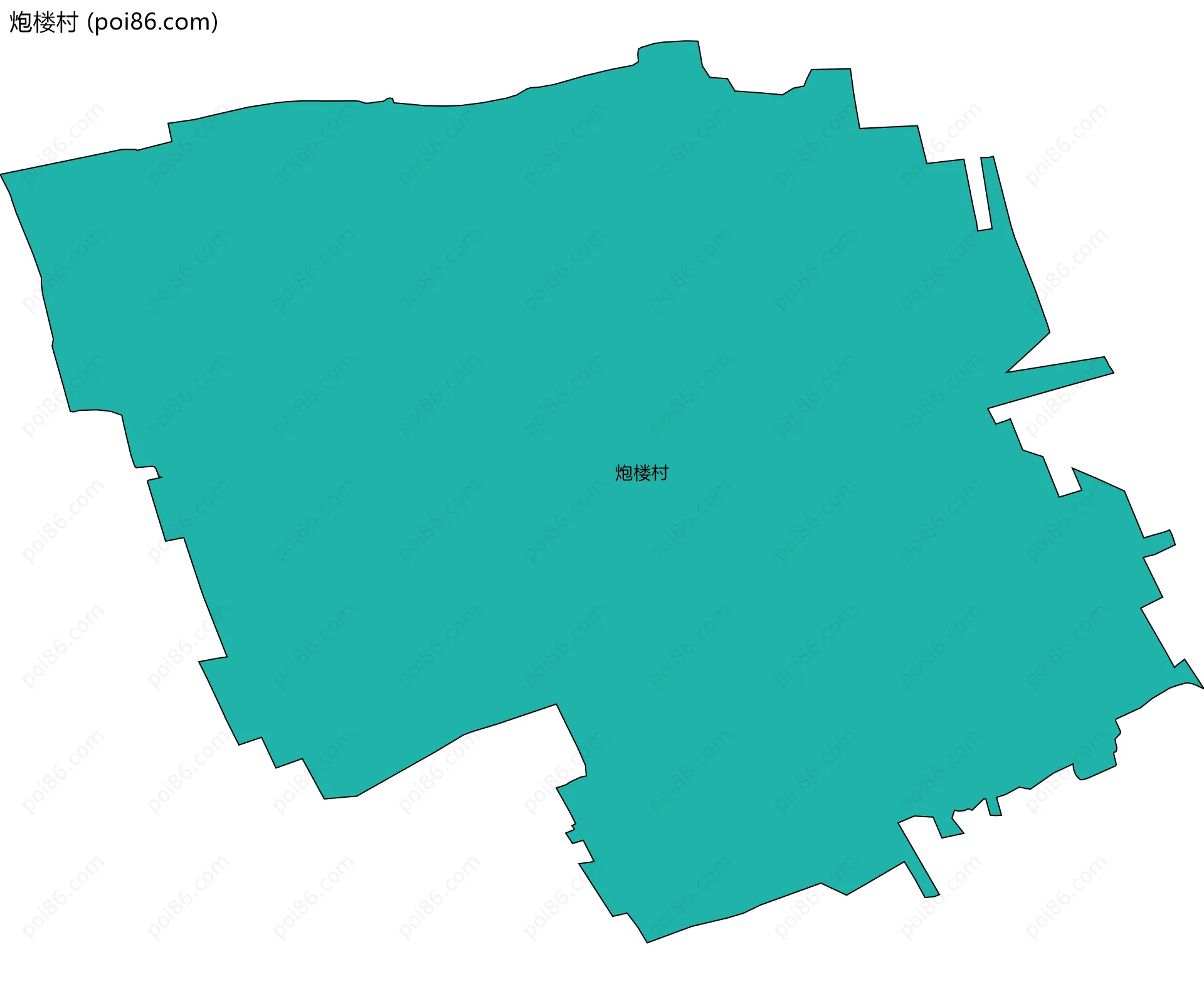 炮楼村边界地图