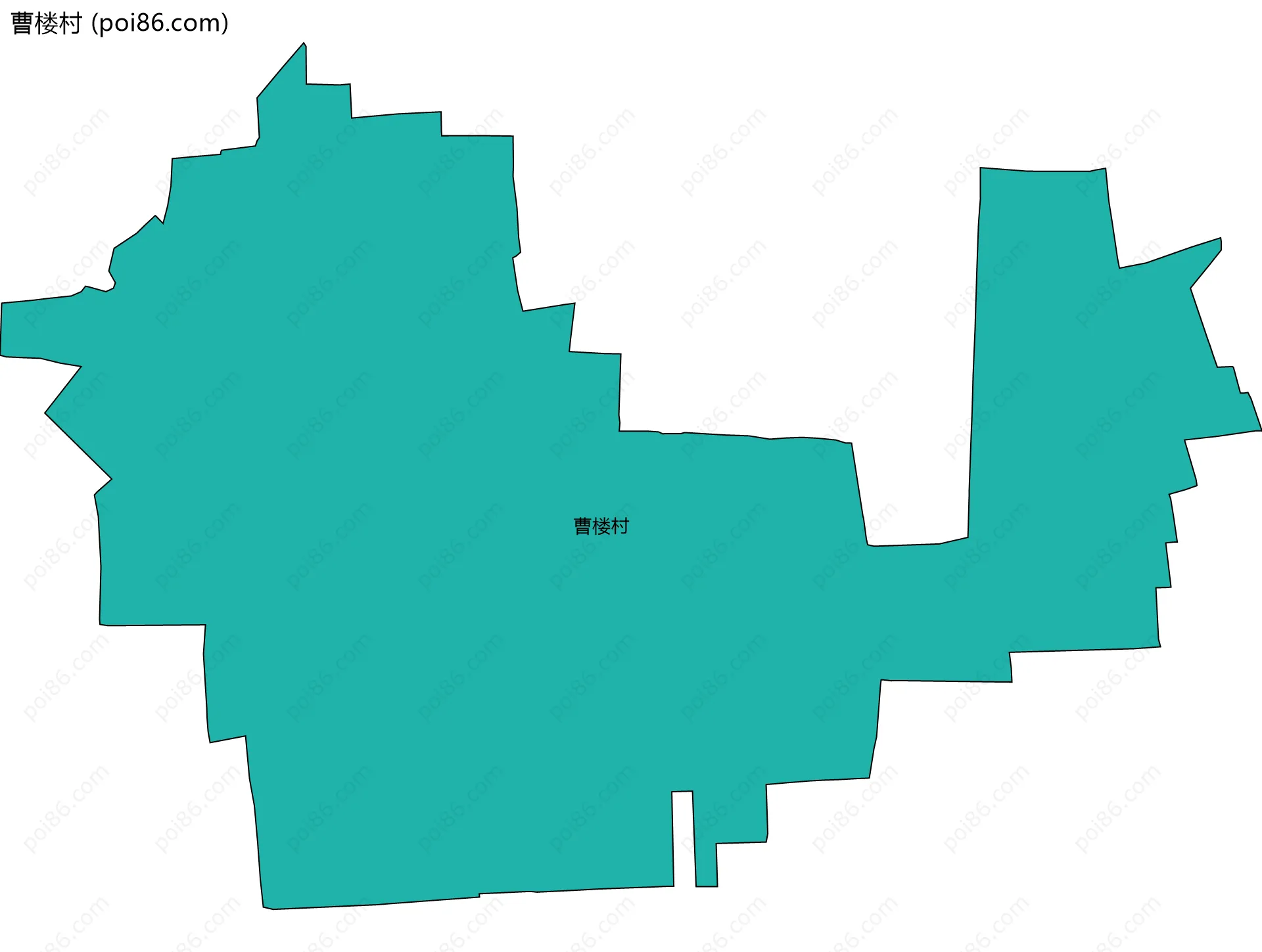 曹楼村边界地图