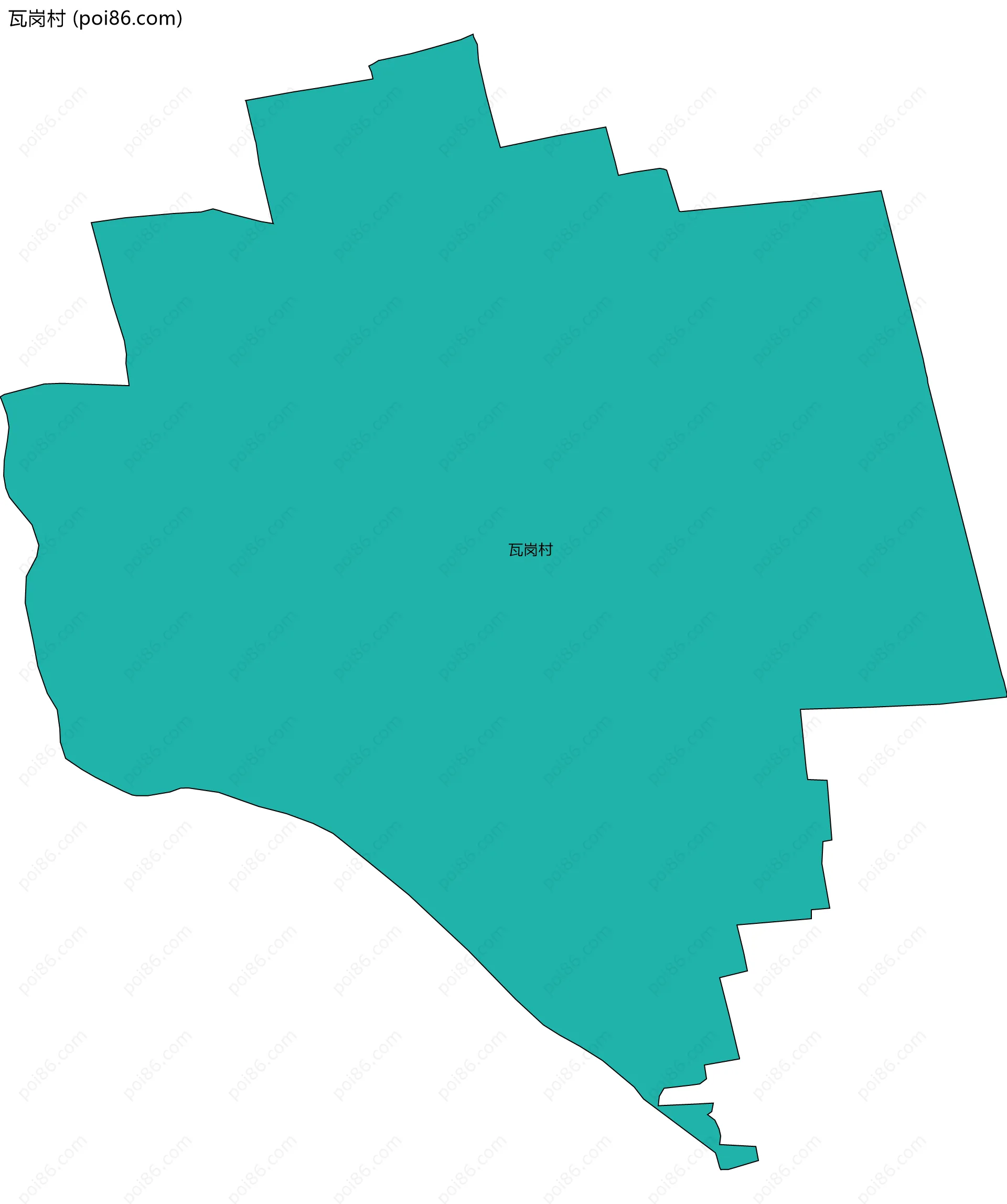 瓦岗村边界地图