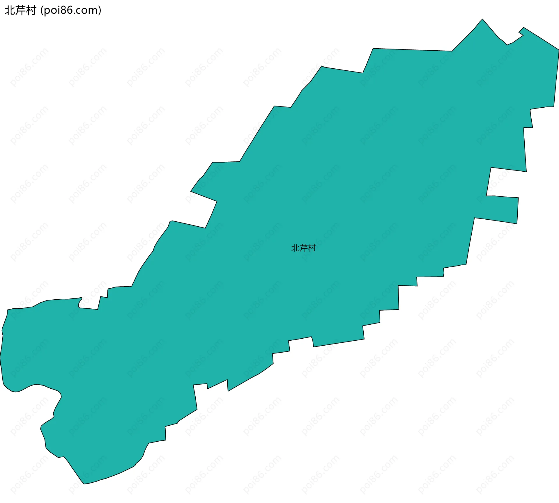 北芹村边界地图