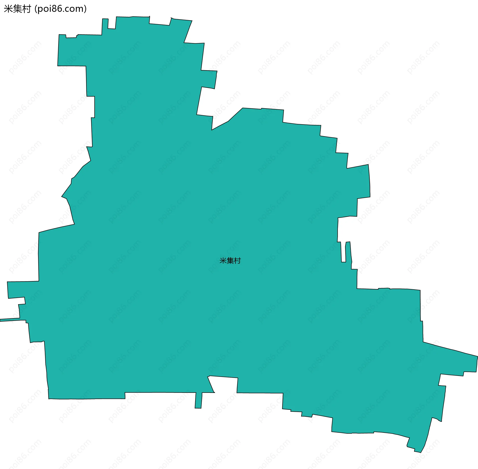 米集村边界地图