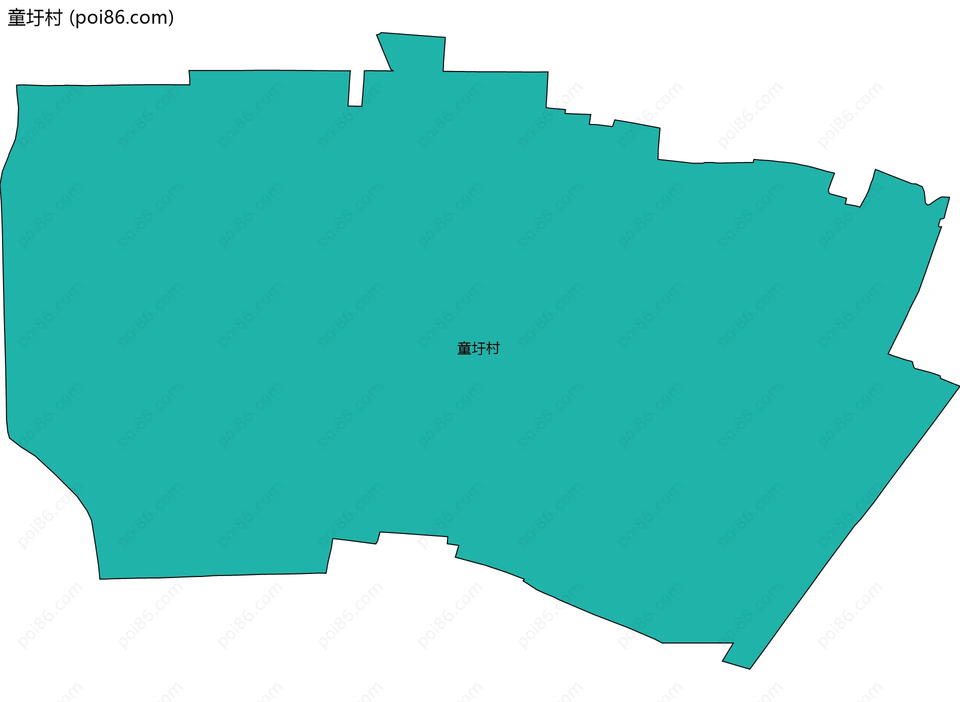 童圩村边界地图