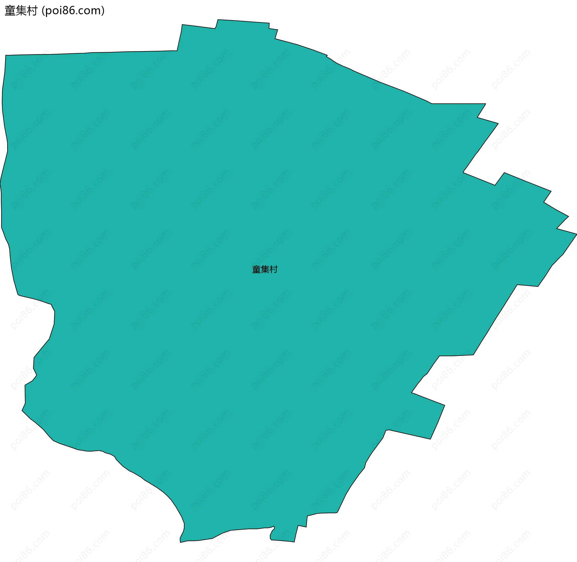童集村边界地图
