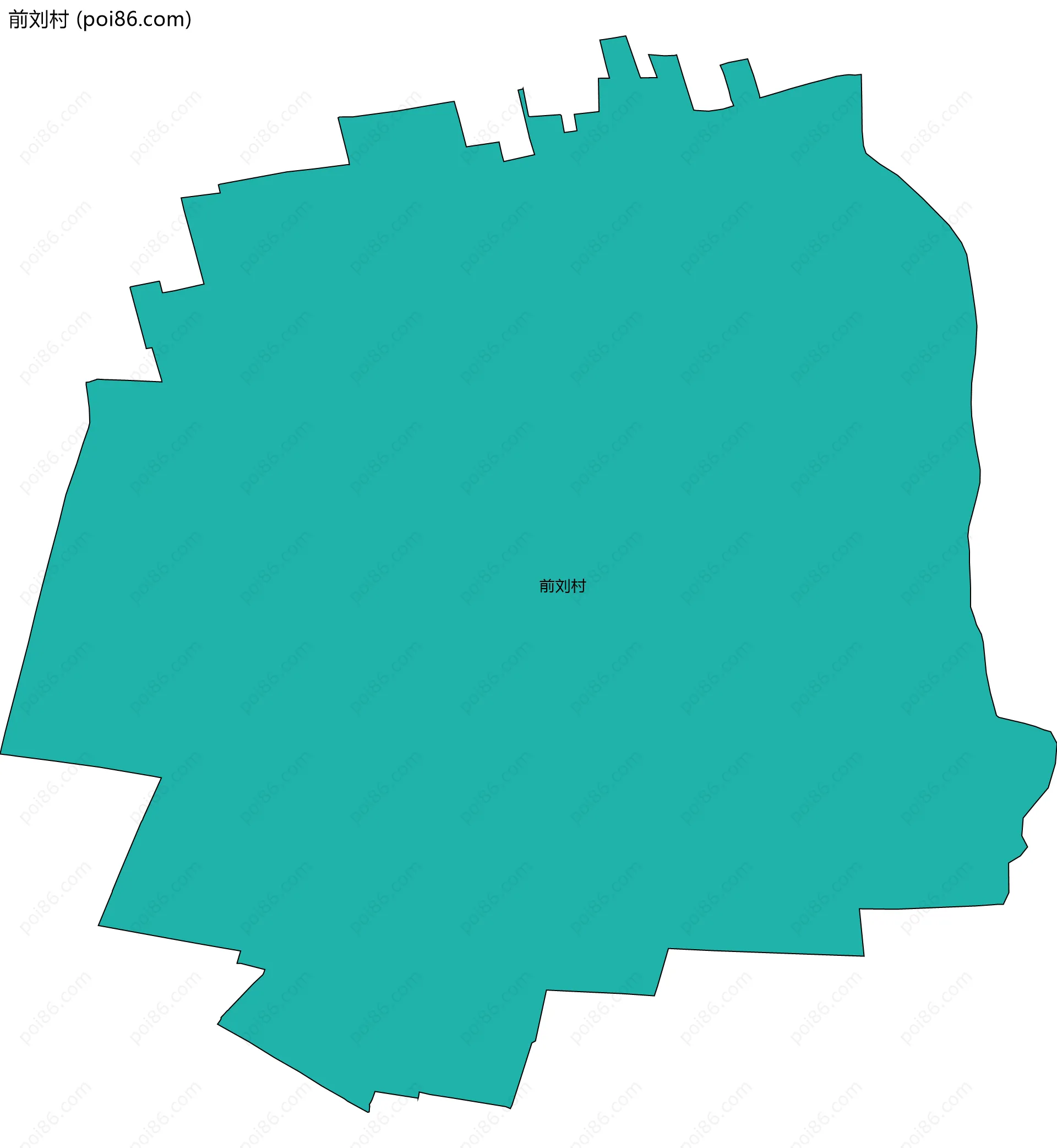 前刘村边界地图