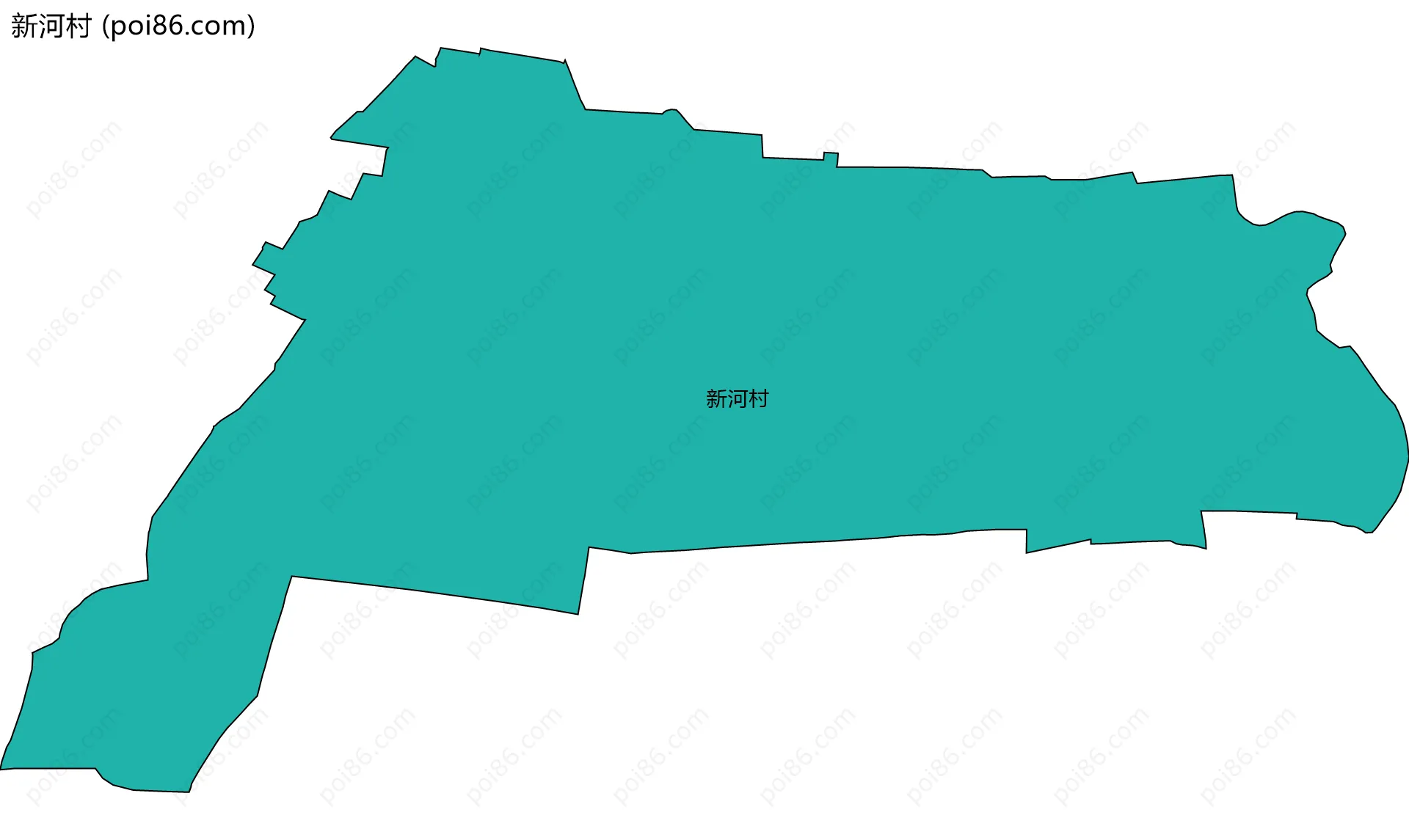 新河村边界地图