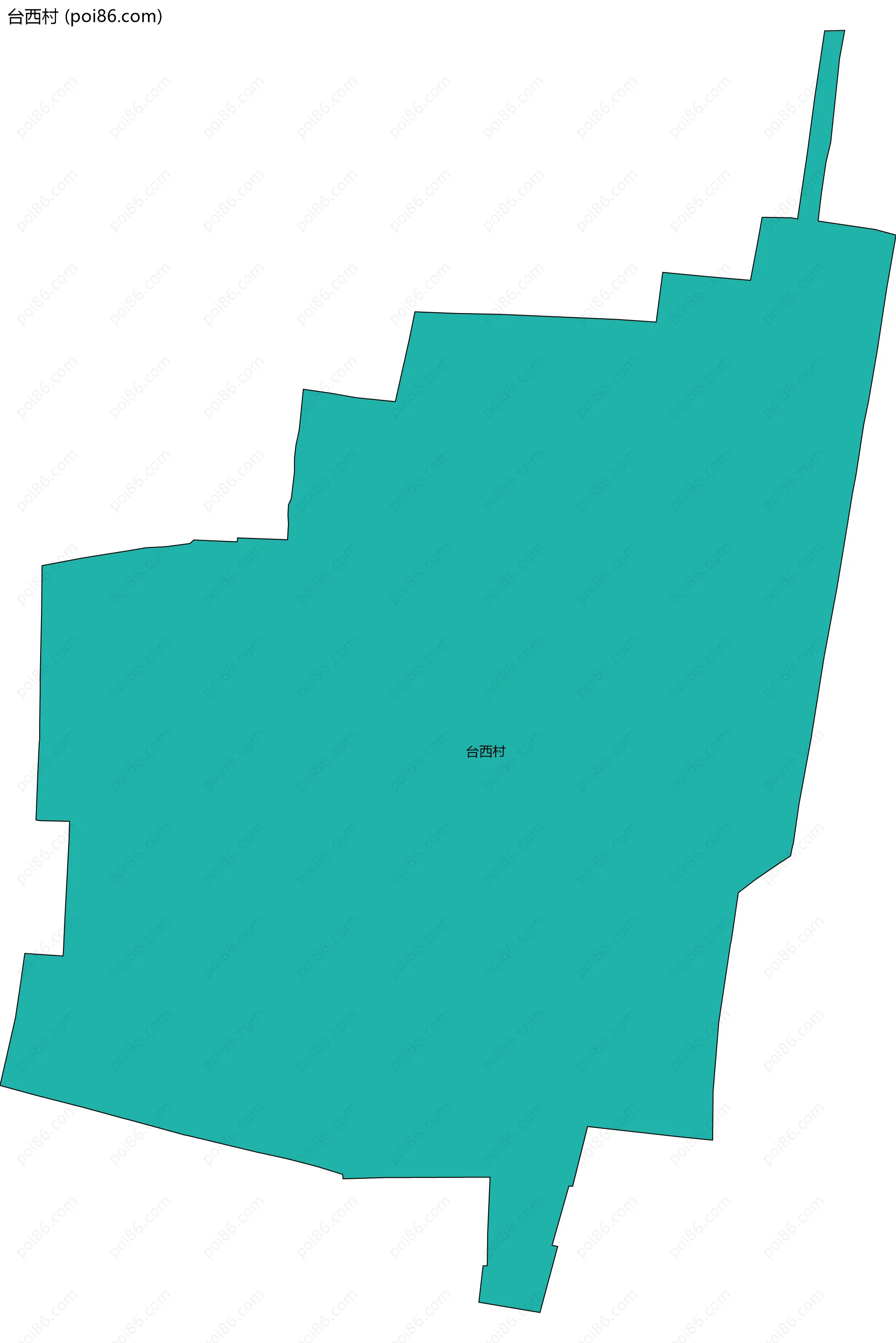 台西村边界地图