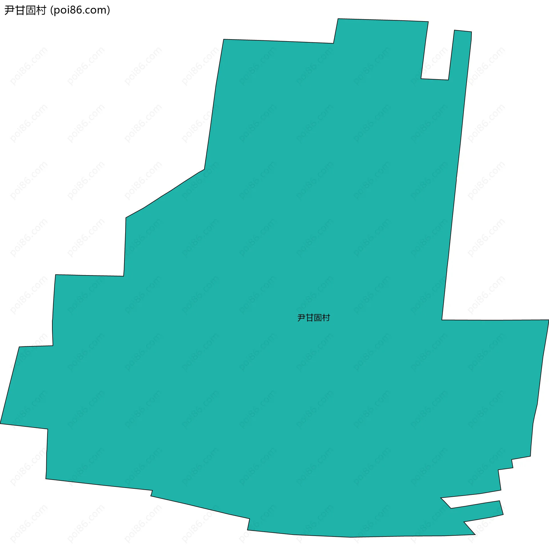 尹甘固村边界地图