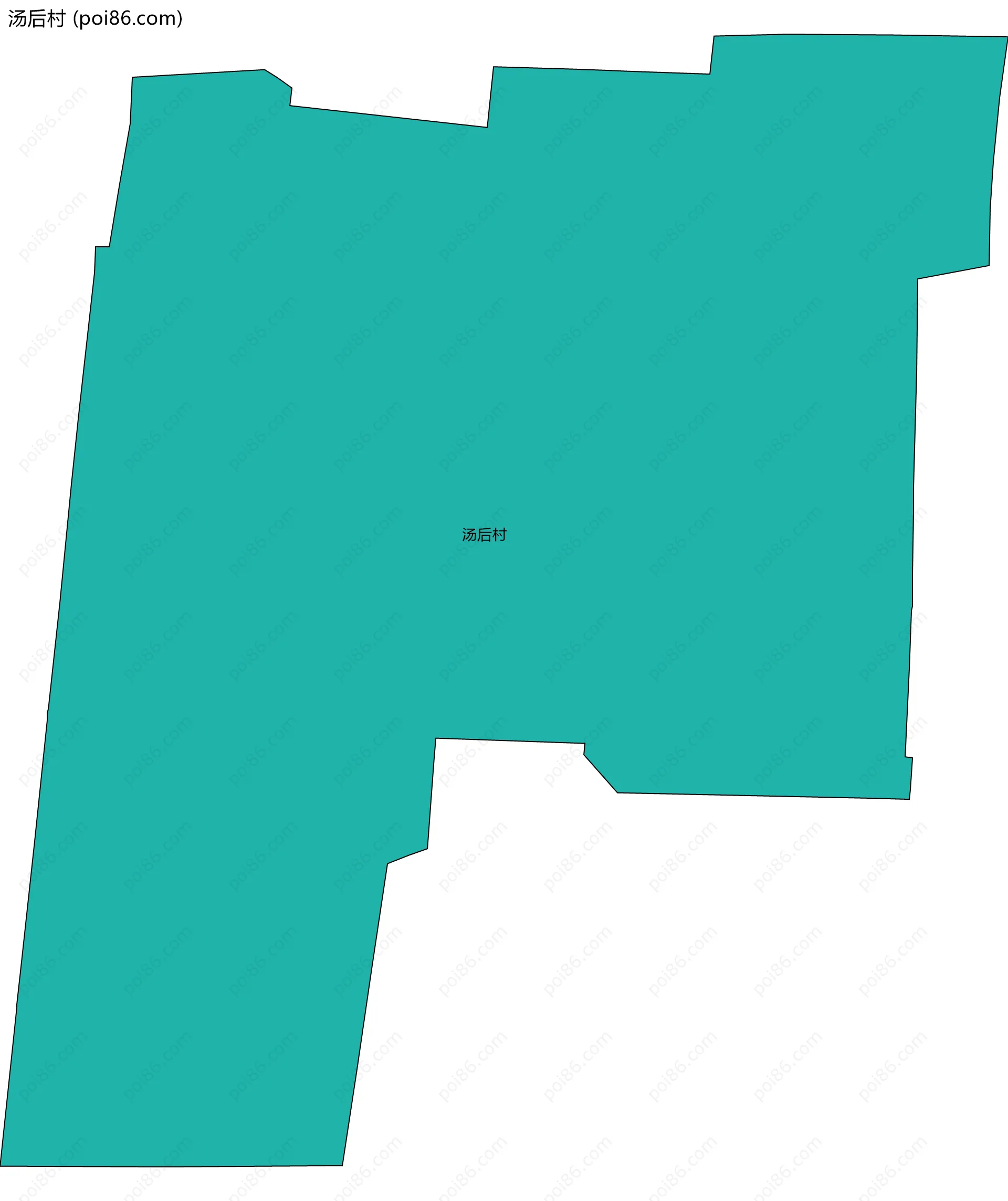 汤后村边界地图