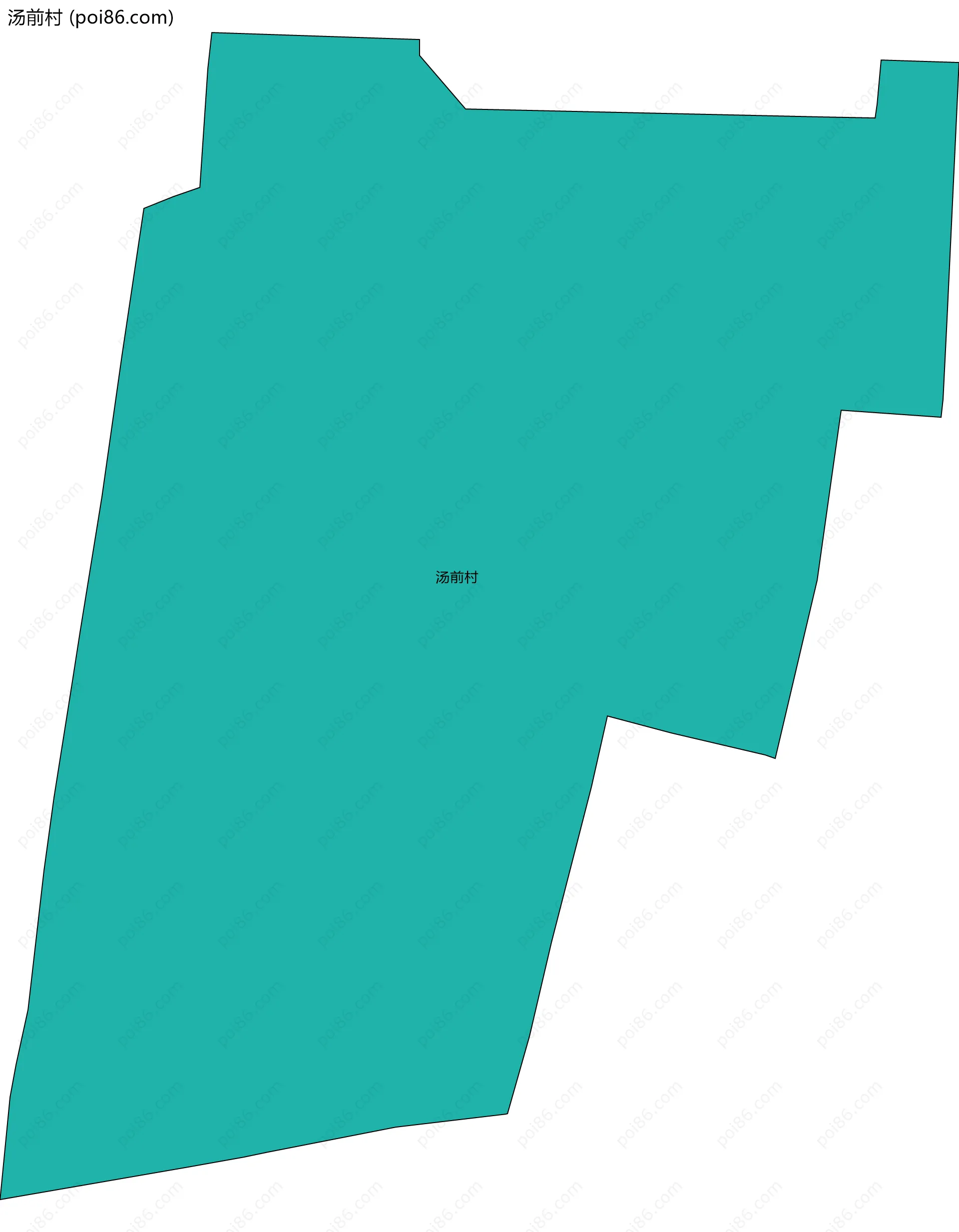 汤前村边界地图