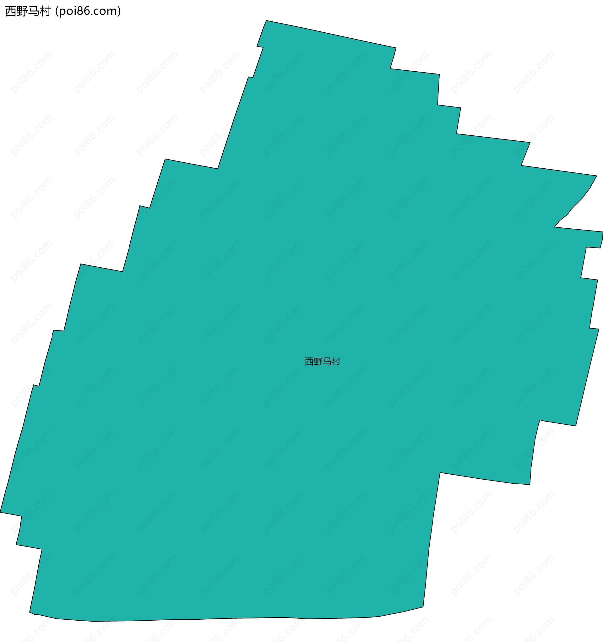 西野马村边界地图