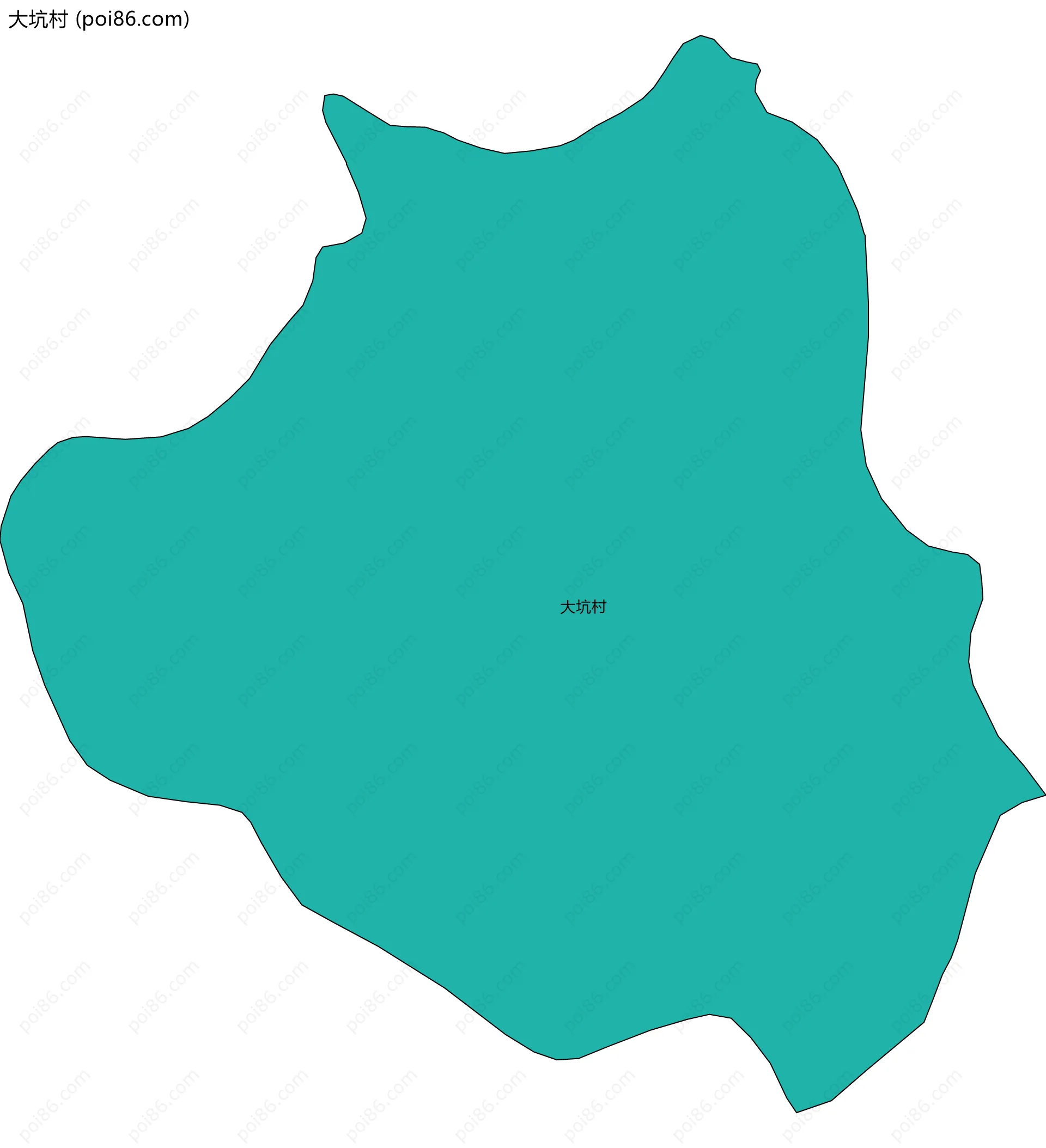 大坑村边界地图