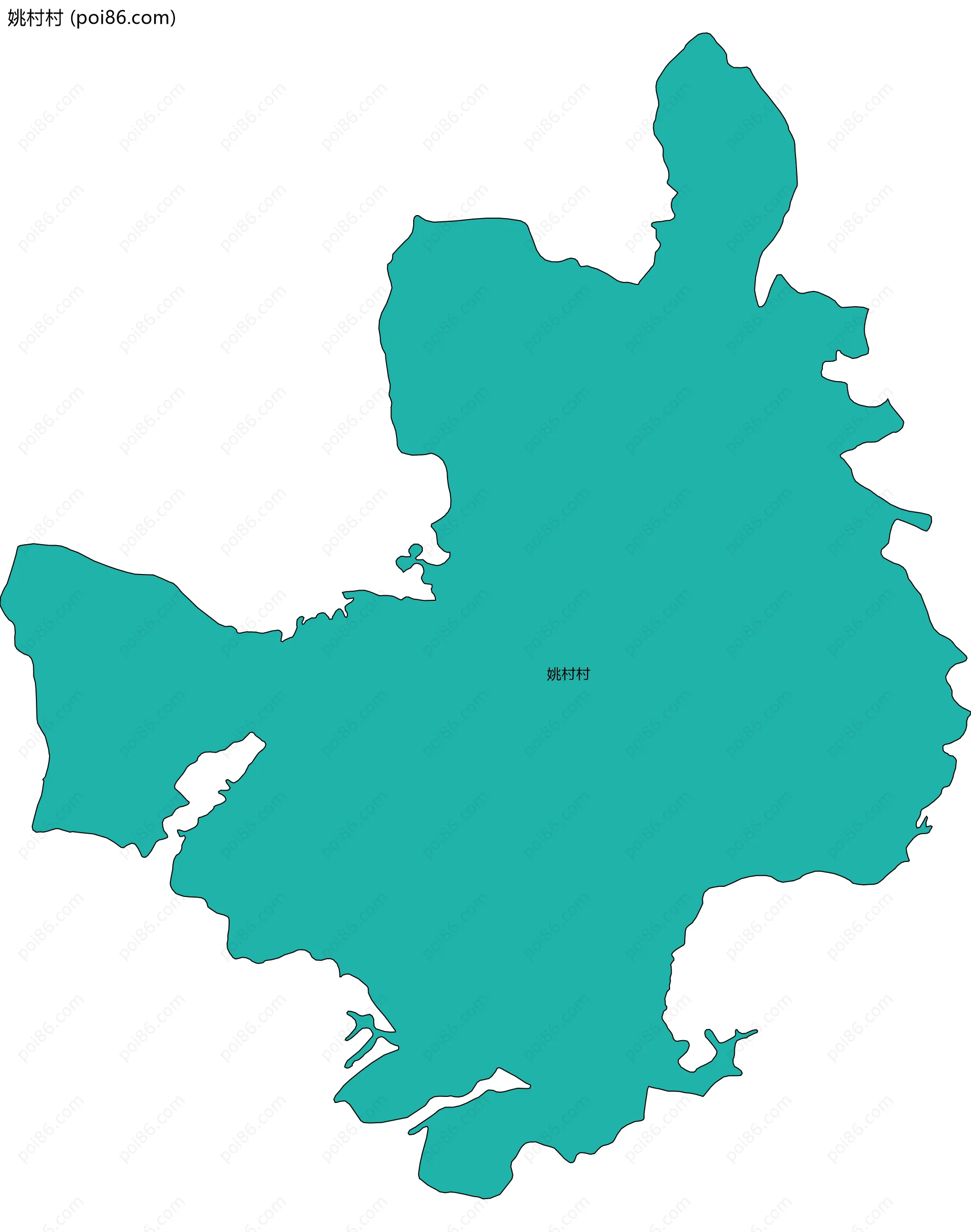 姚村村边界地图